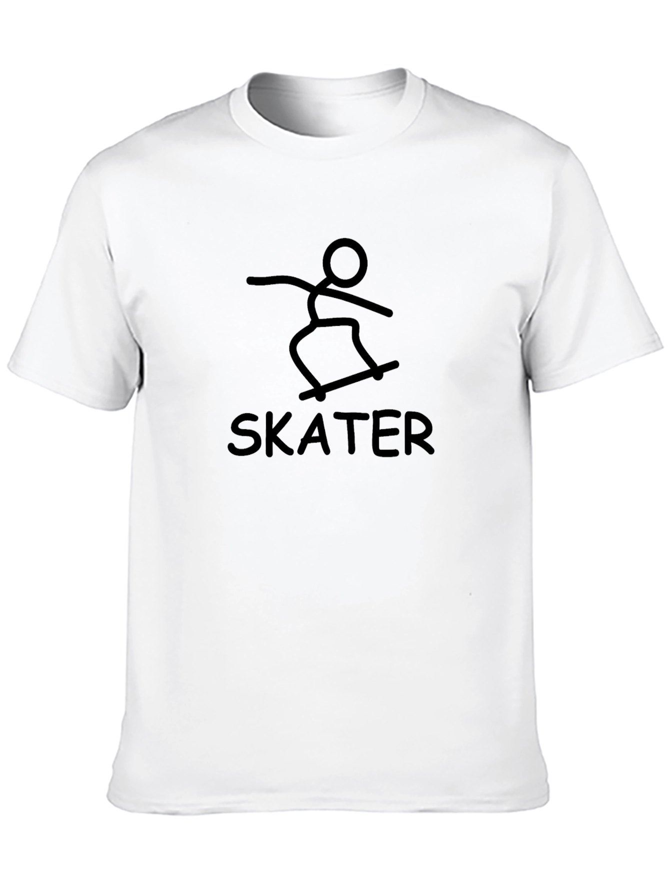 Skater Graphic Tee - Cool Stick Figure Design