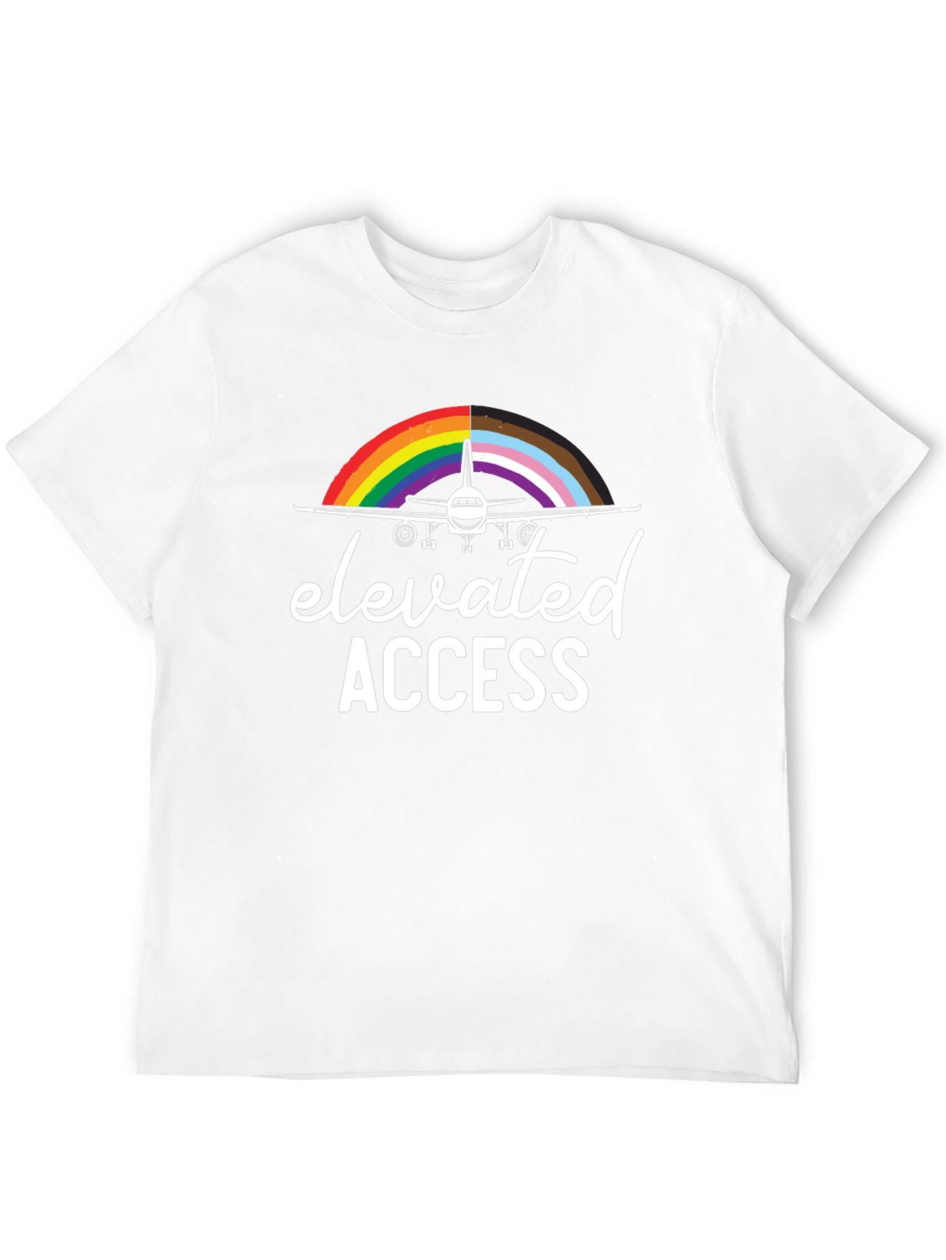 Elevated Access Pride Airplane T-Shirt