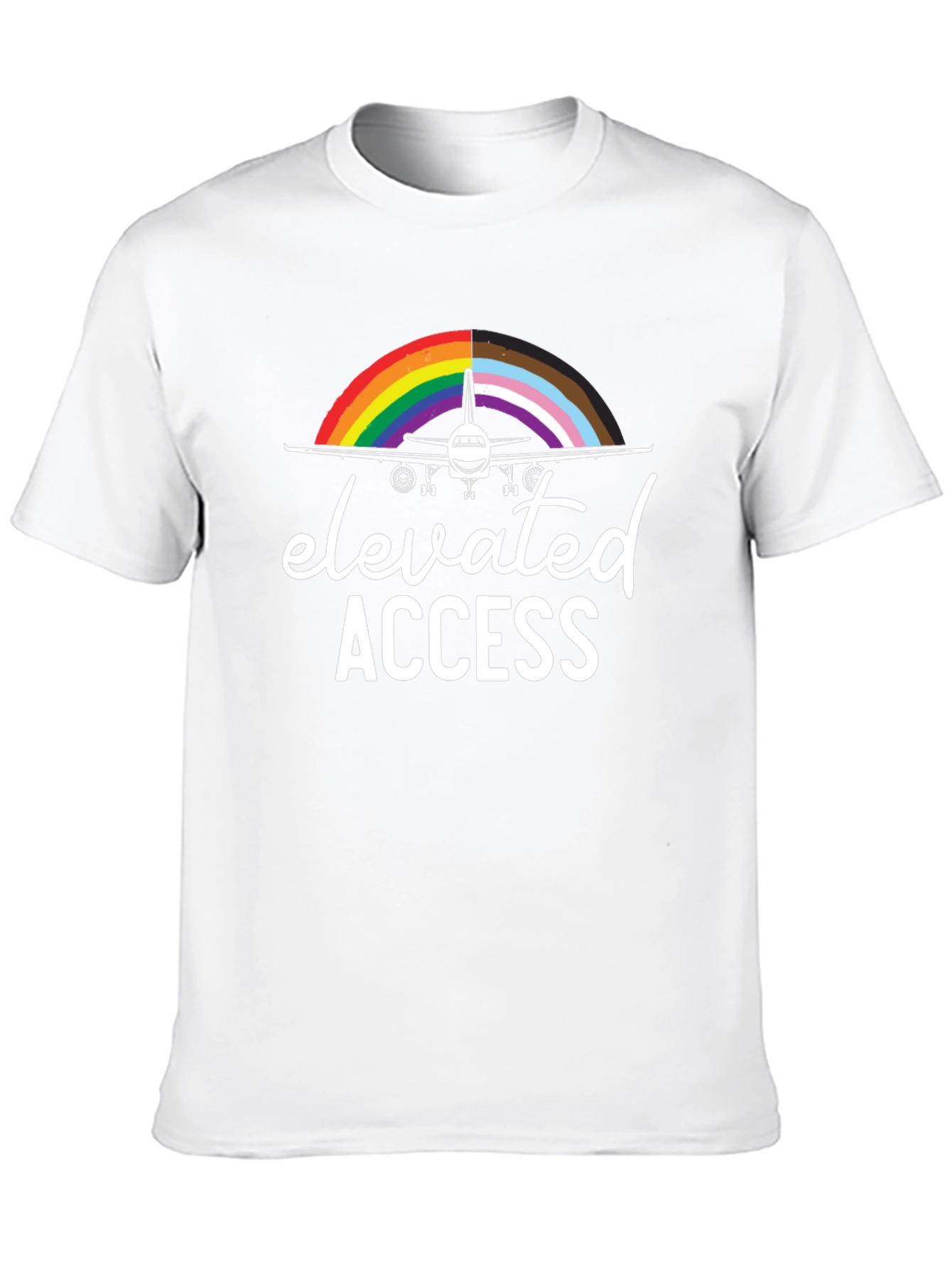 Elevated Access Pride Airplane T-Shirt