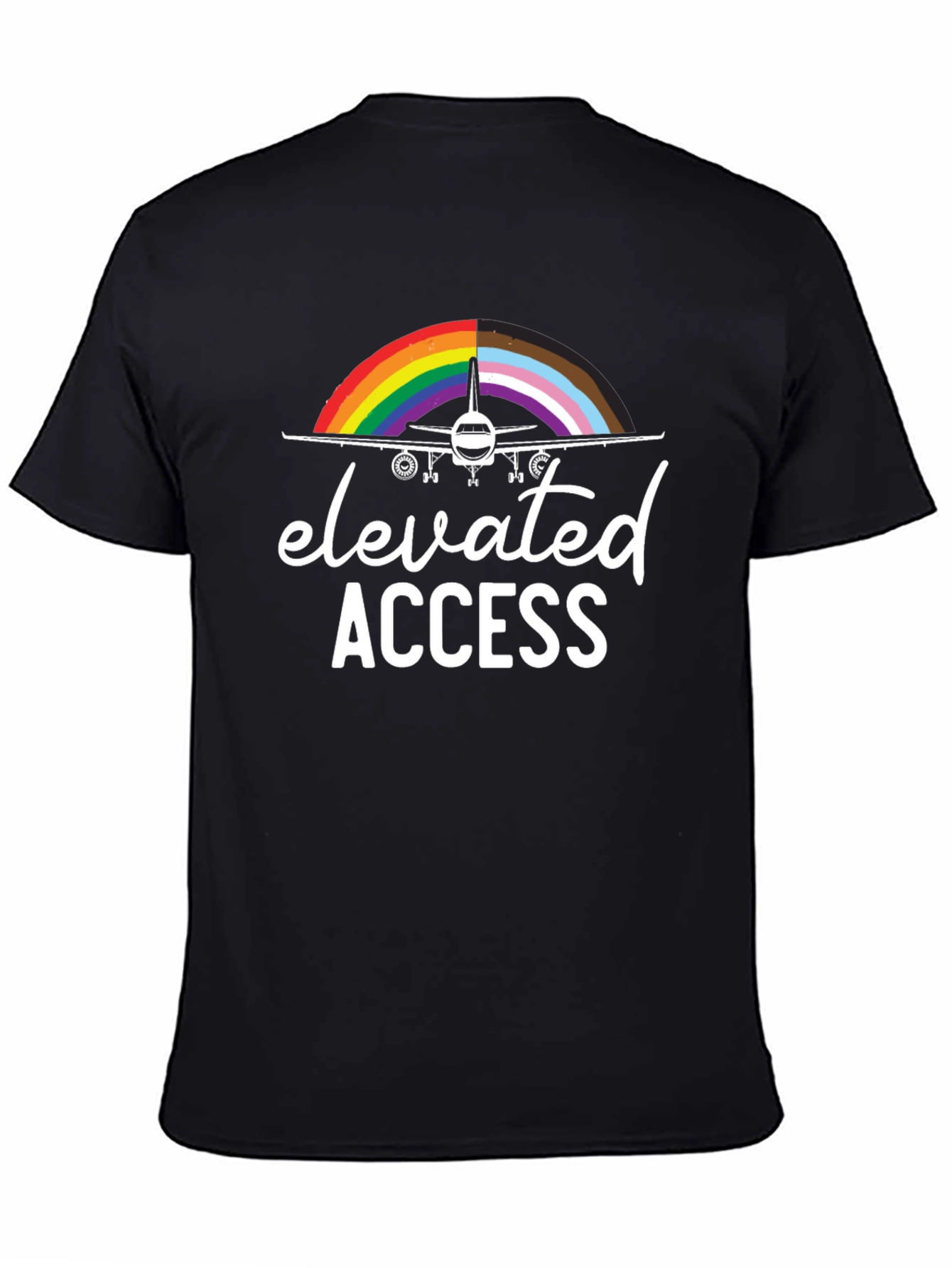 Elevated Access Pride Airplane T-Shirt