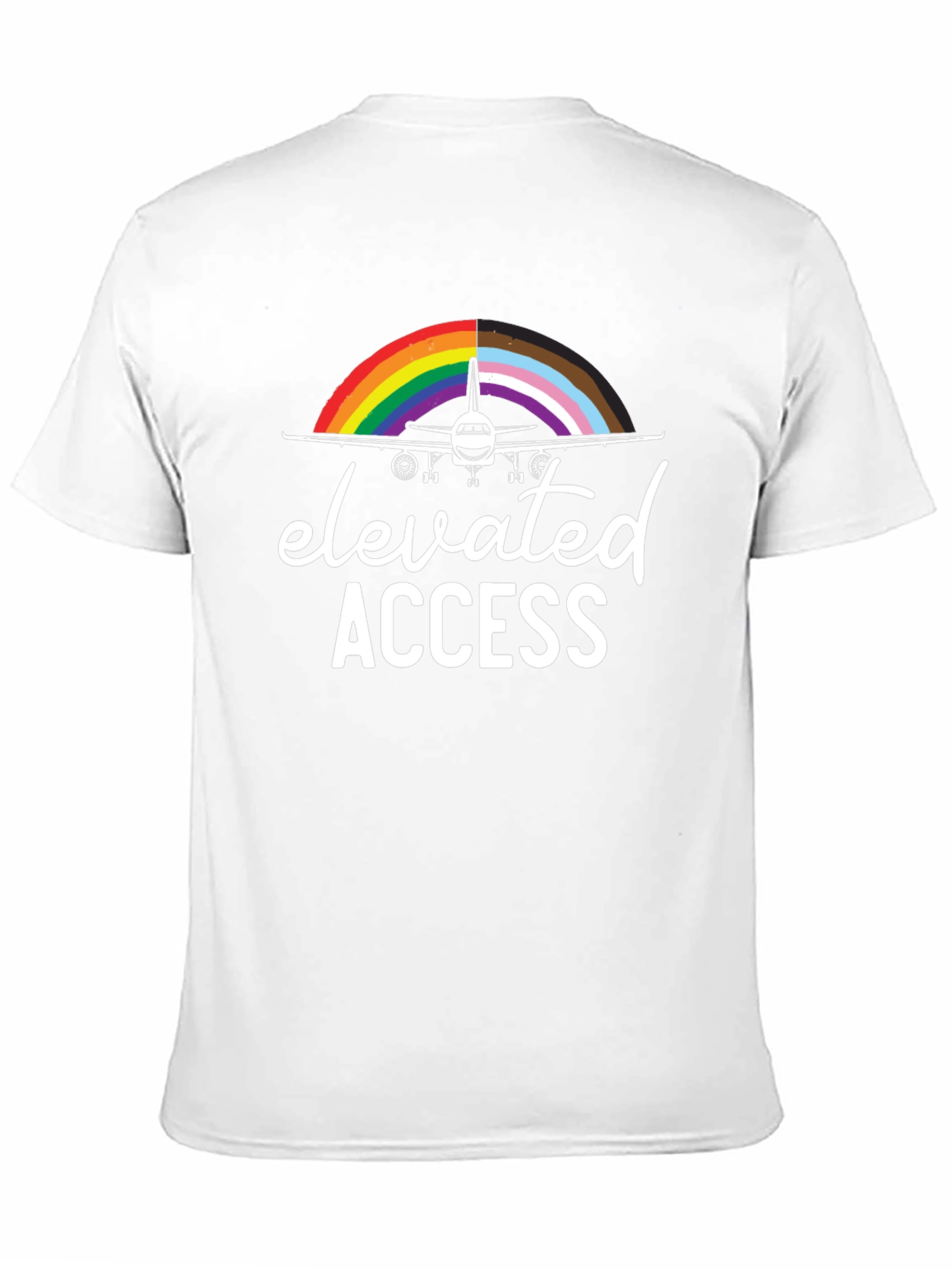 Elevated Access Pride Airplane T-Shirt