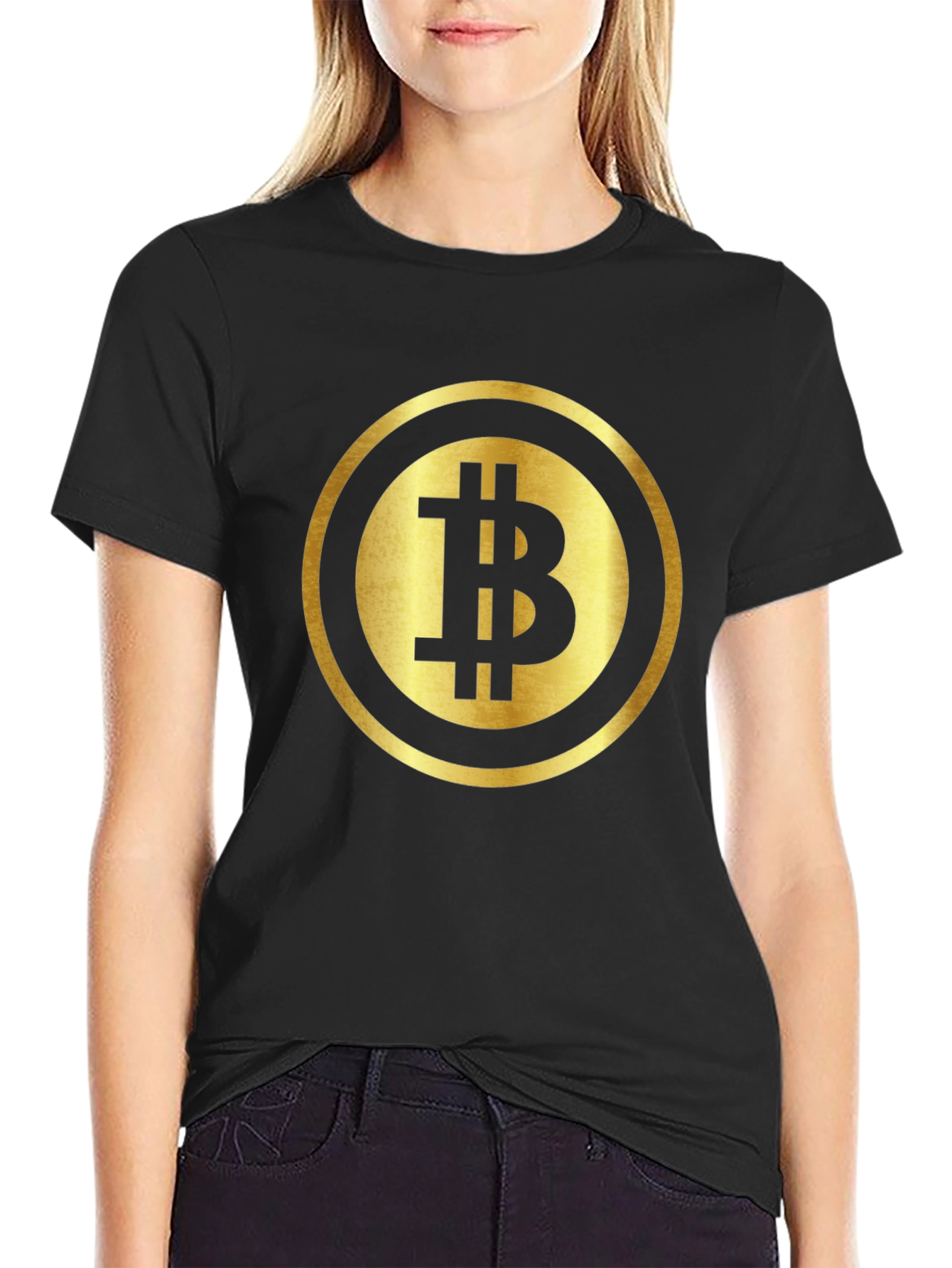 Bitcoin Logo Black T-Shirt