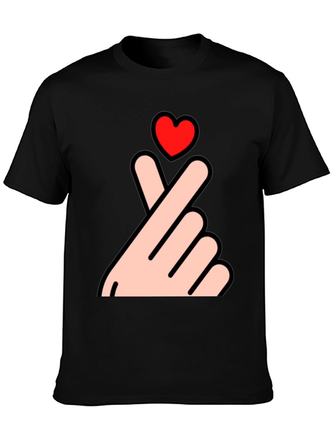 Finger Heart T-Shirt - Korean Love Sign Tee