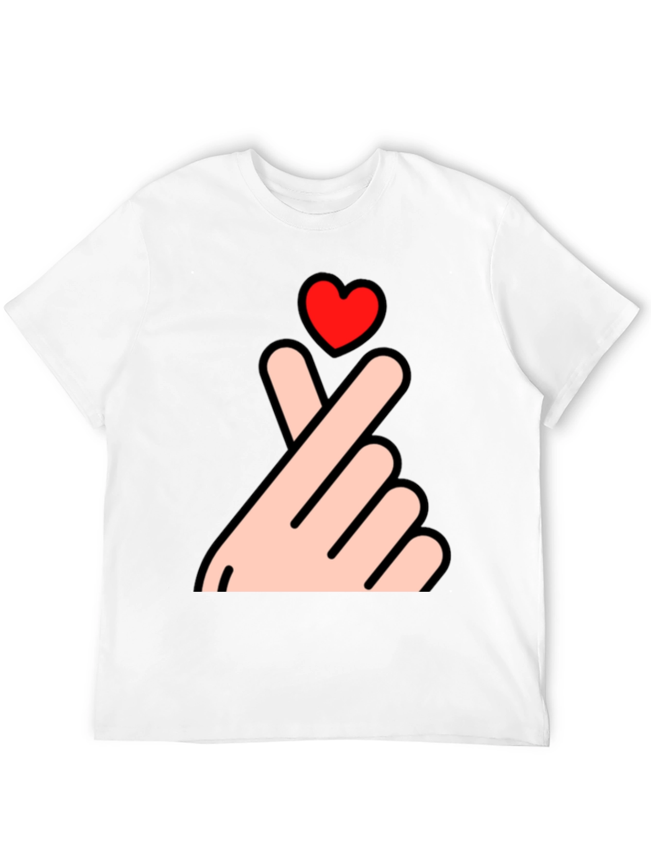 Finger Heart T-Shirt - Korean Love Sign Tee