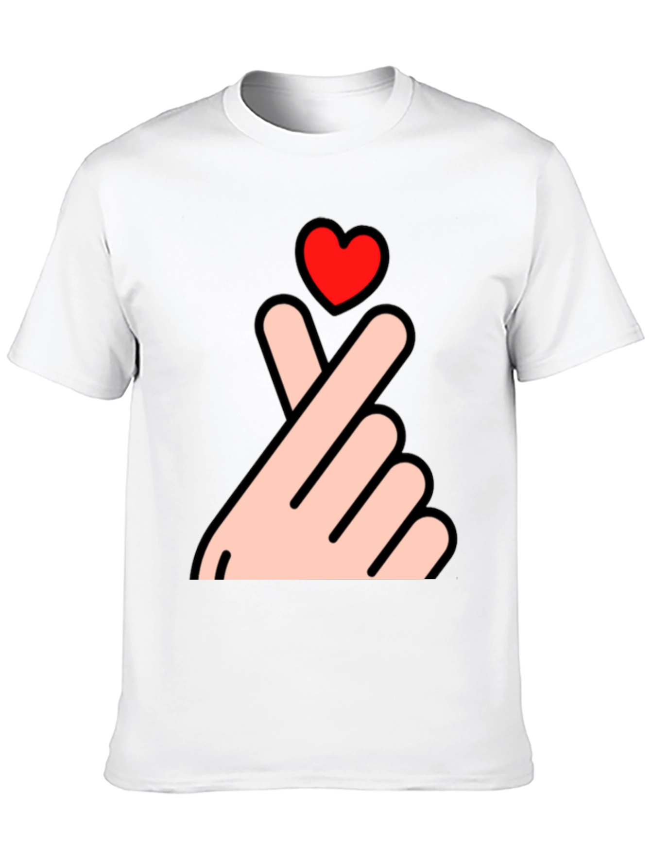 Finger Heart T-Shirt - Korean Love Sign Tee