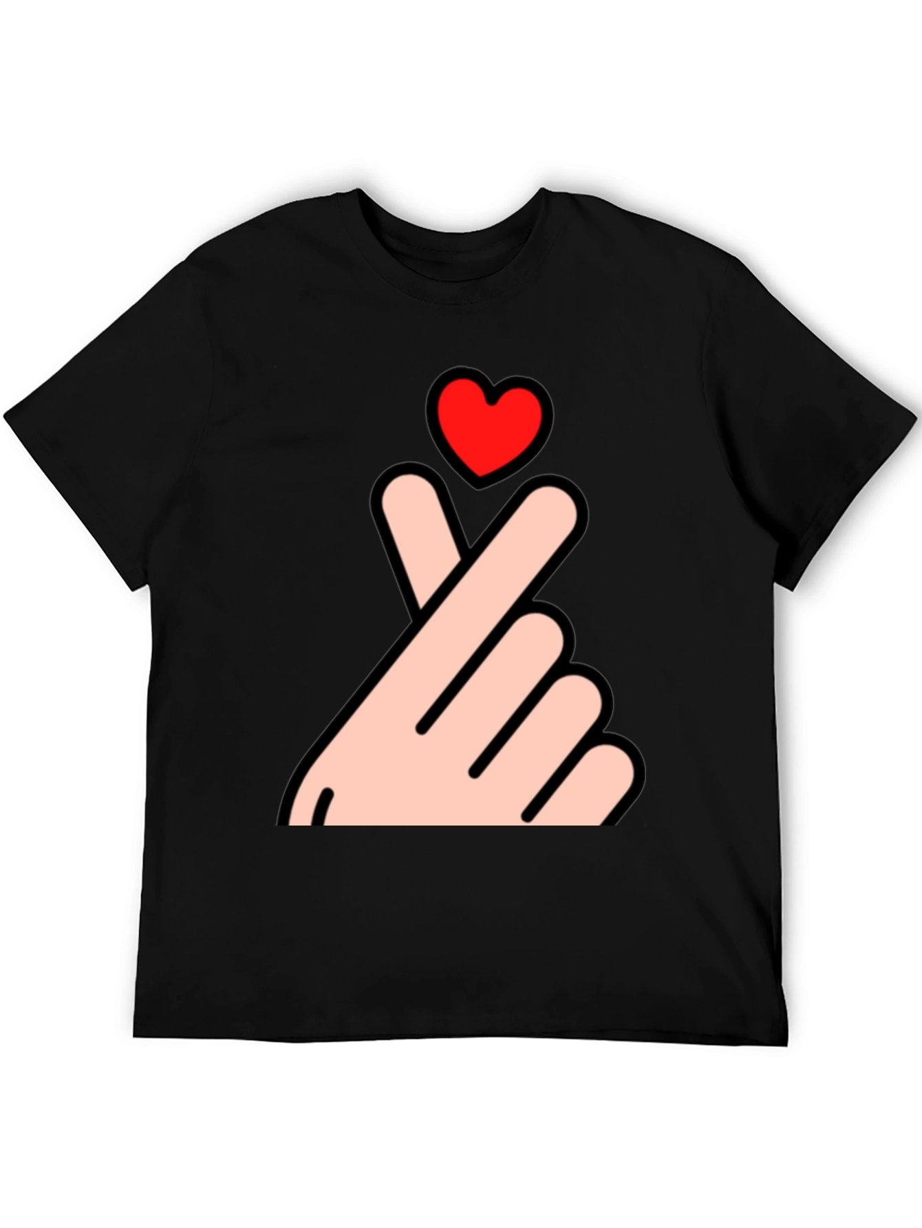 Finger Heart T-Shirt - Korean Love Sign Tee