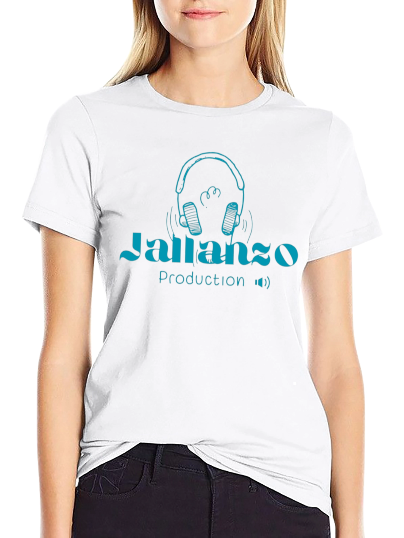 Jallanzo Production Black Graphic T-Shirt