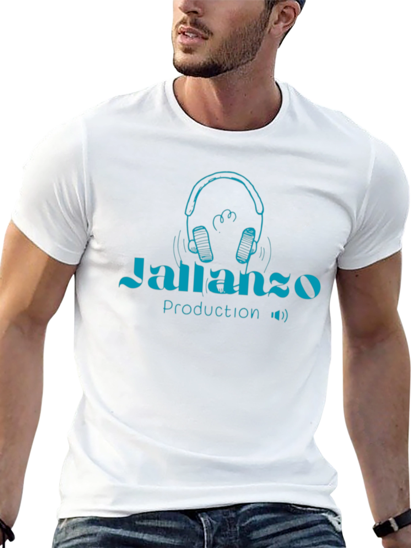 Jallanzo Production Black Graphic T-Shirt
