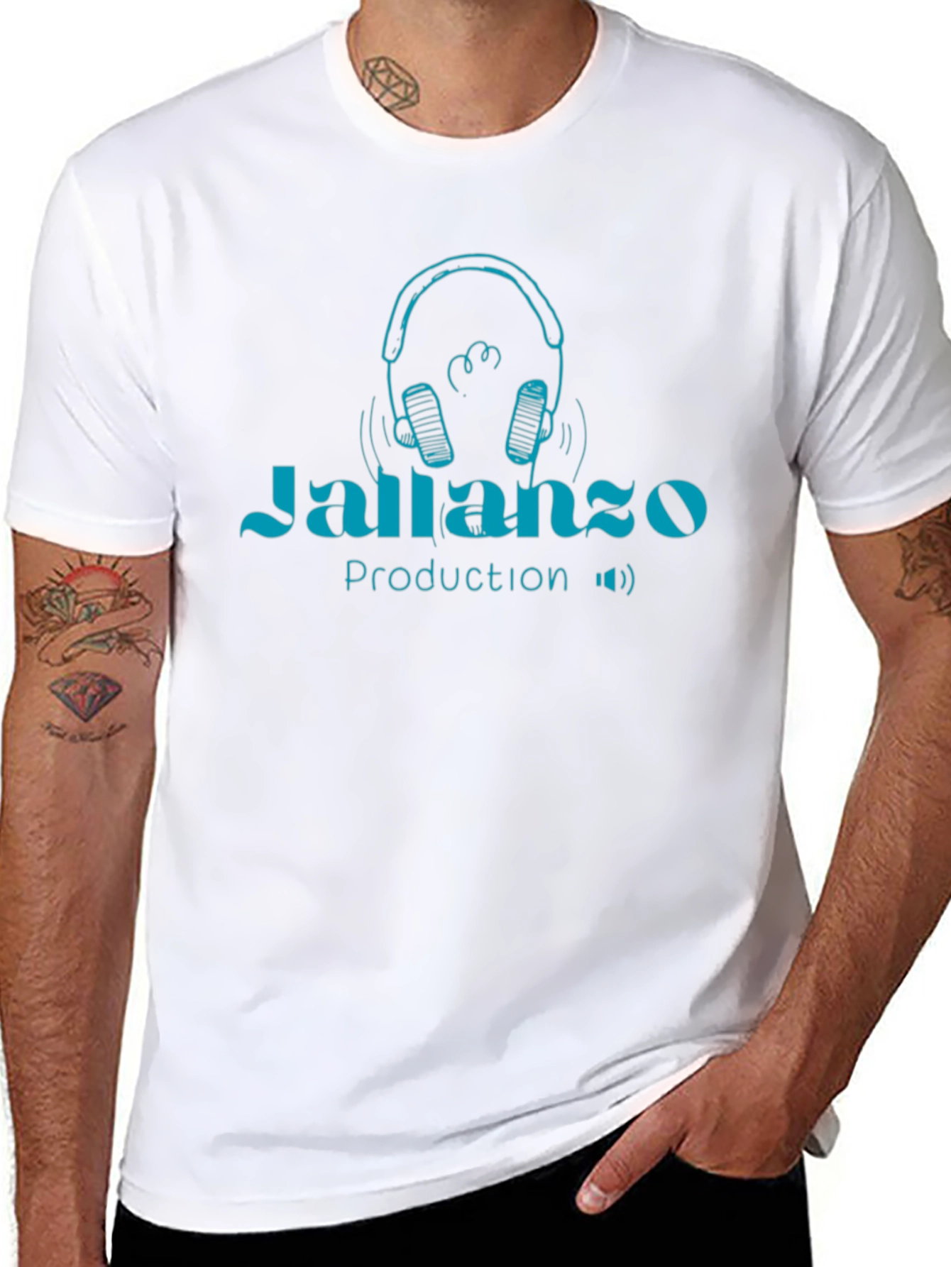 Jallanzo Production Black Graphic T-Shirt