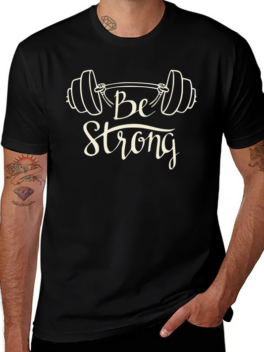 Be Strong Workout Graphic Tee - Black