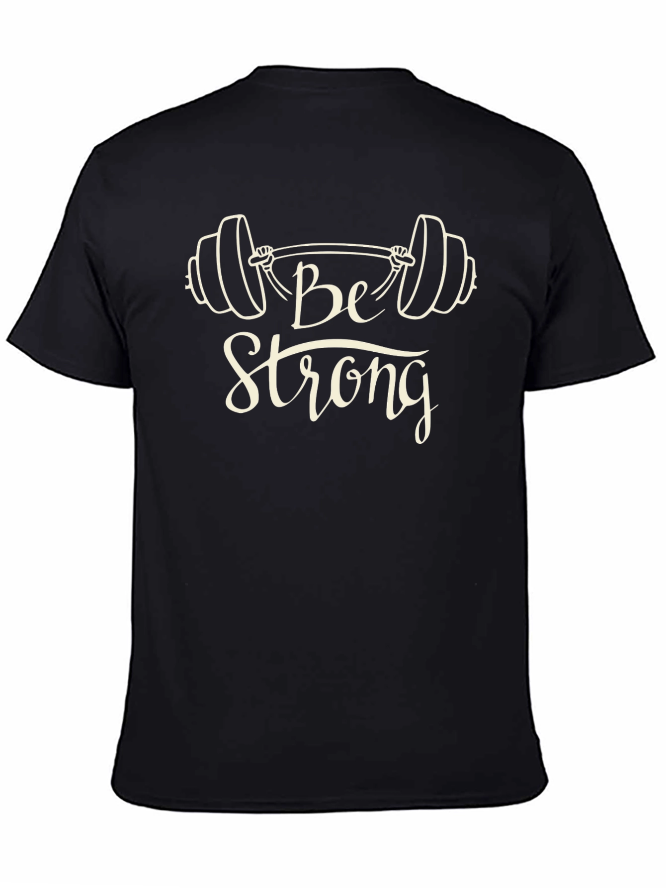 Be Strong Workout Graphic Tee - Black