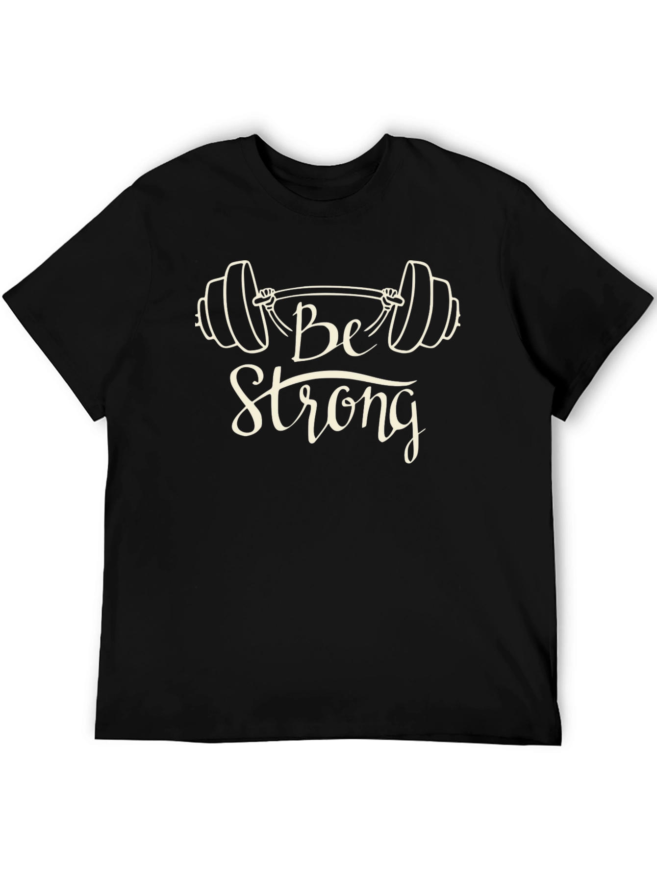 Be Strong Workout Graphic Tee - Black