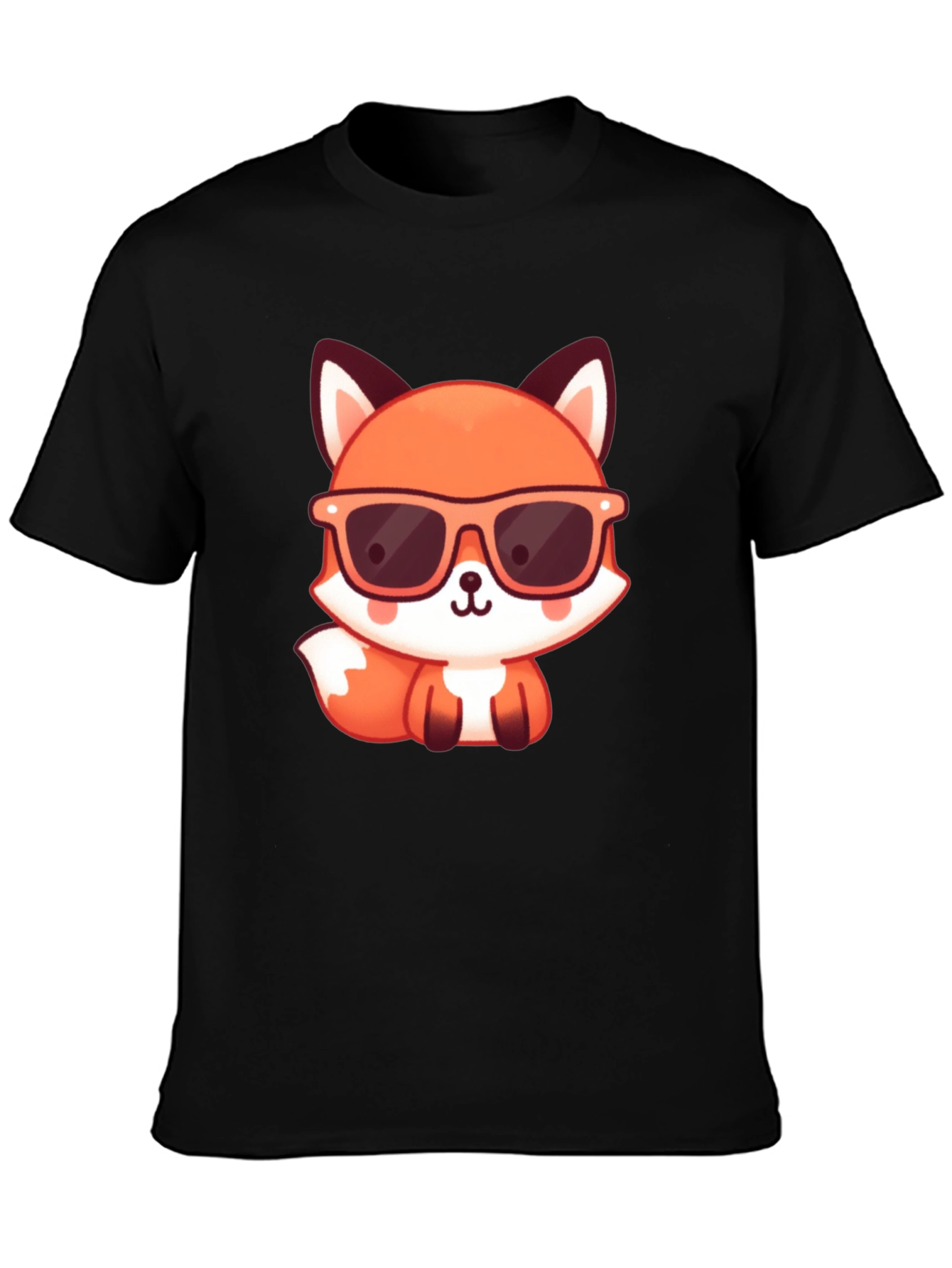 Cool Fox Graphic Tee - Stylish Black T-Shirt