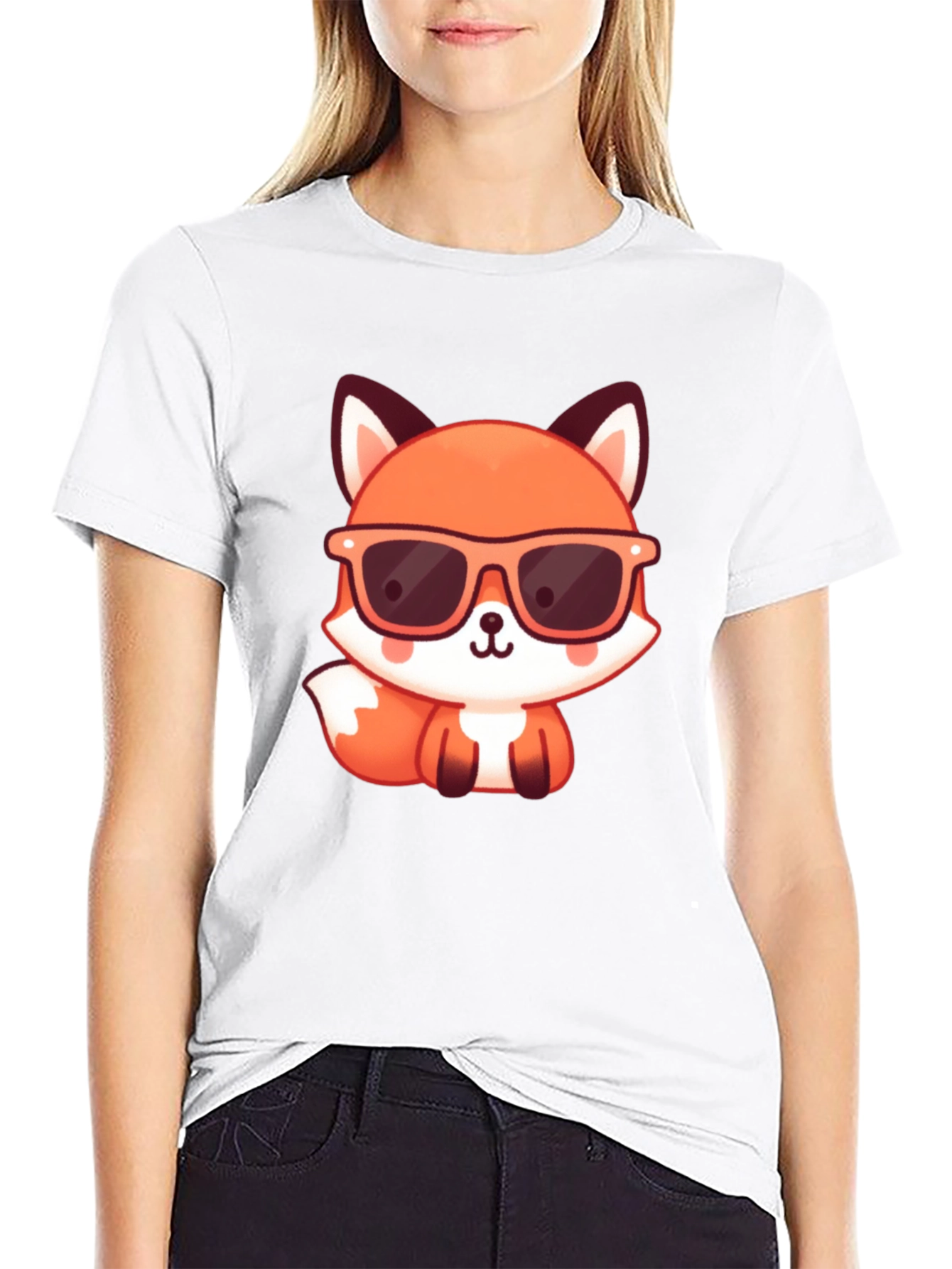 Cool Fox Graphic Tee - Stylish Black T-Shirt