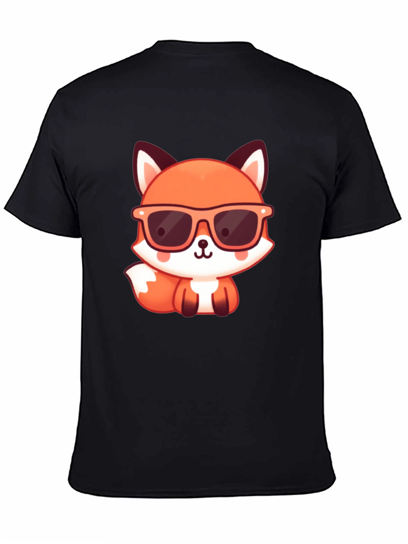 Cool Fox Graphic Tee - Stylish Black T-Shirt