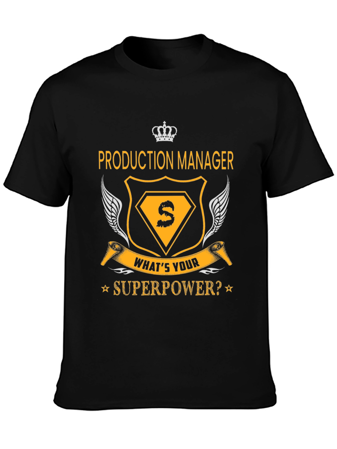 Production Manager Superpower Black T-Shirt