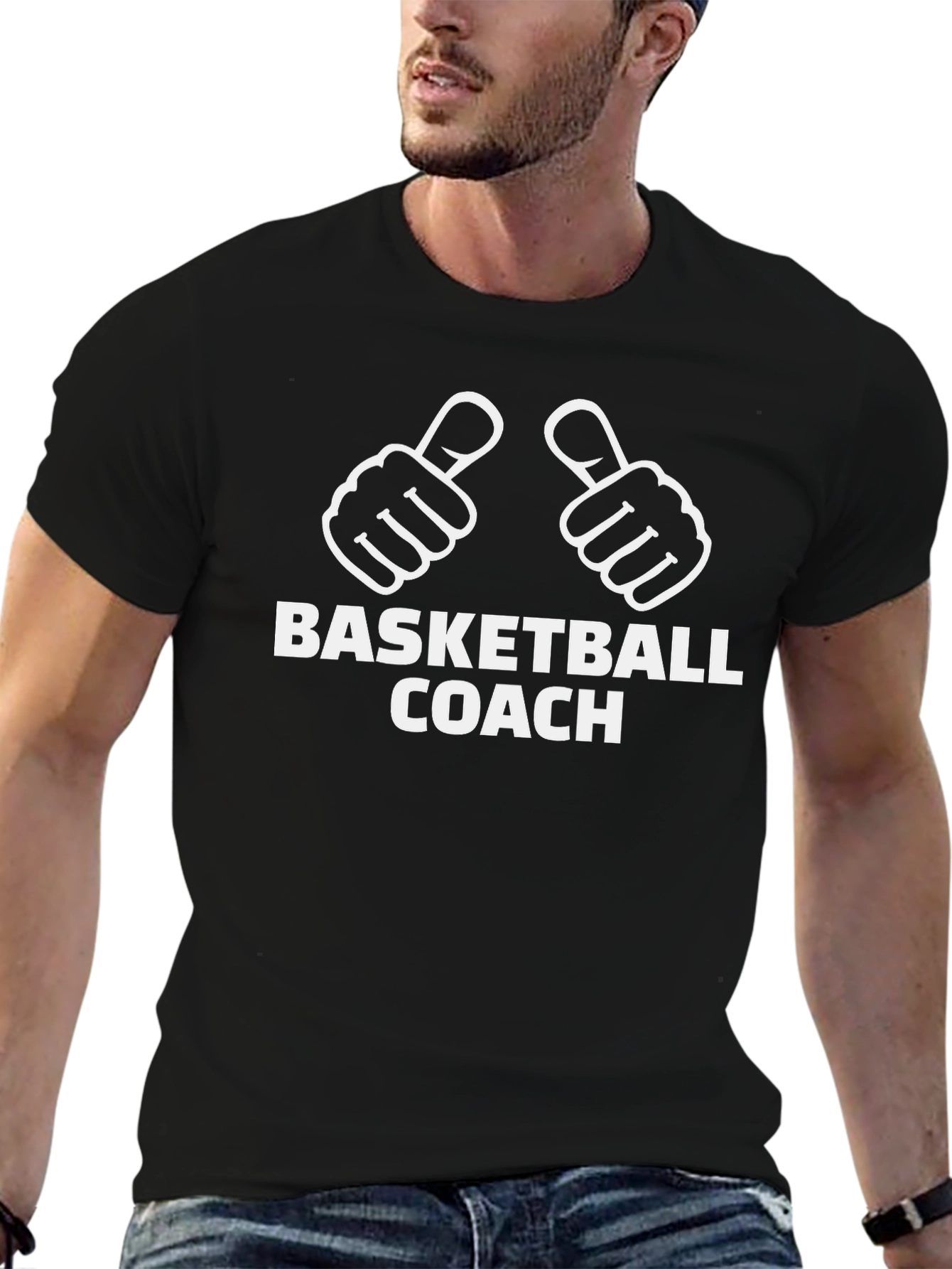 Basketball Coach T-Shirt - Thumbs Up Design