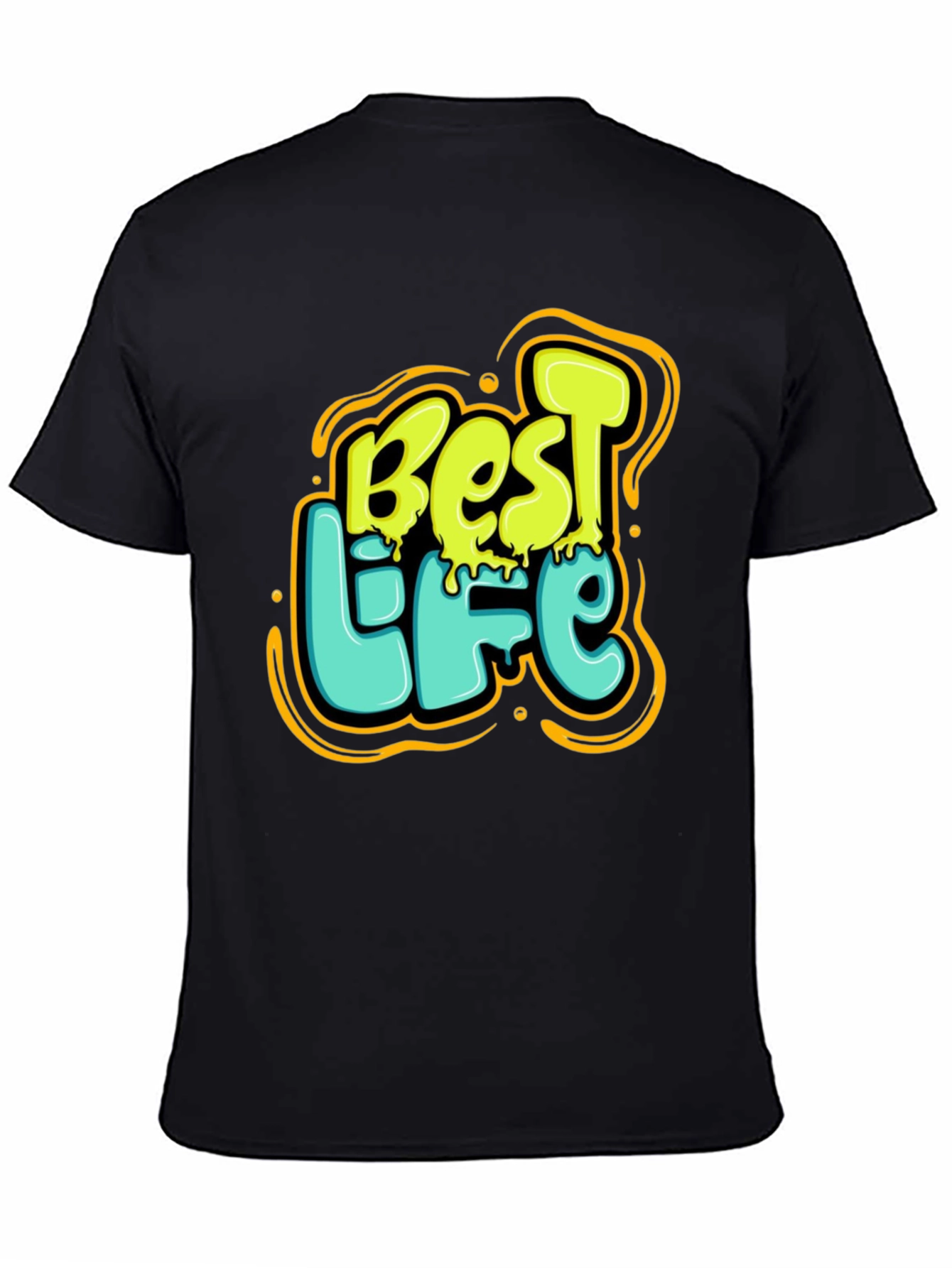 Best Life Graphic Print Black T-Shirt