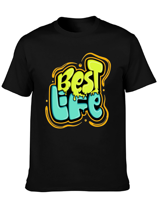 Best Life Graphic Print Black T-Shirt