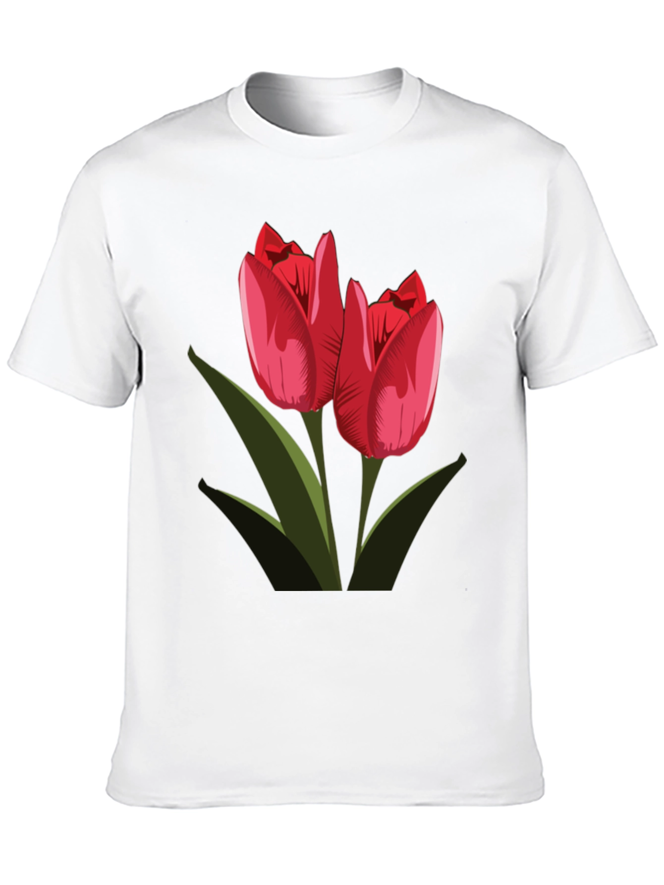 Tulip Graphic Black T-Shirt