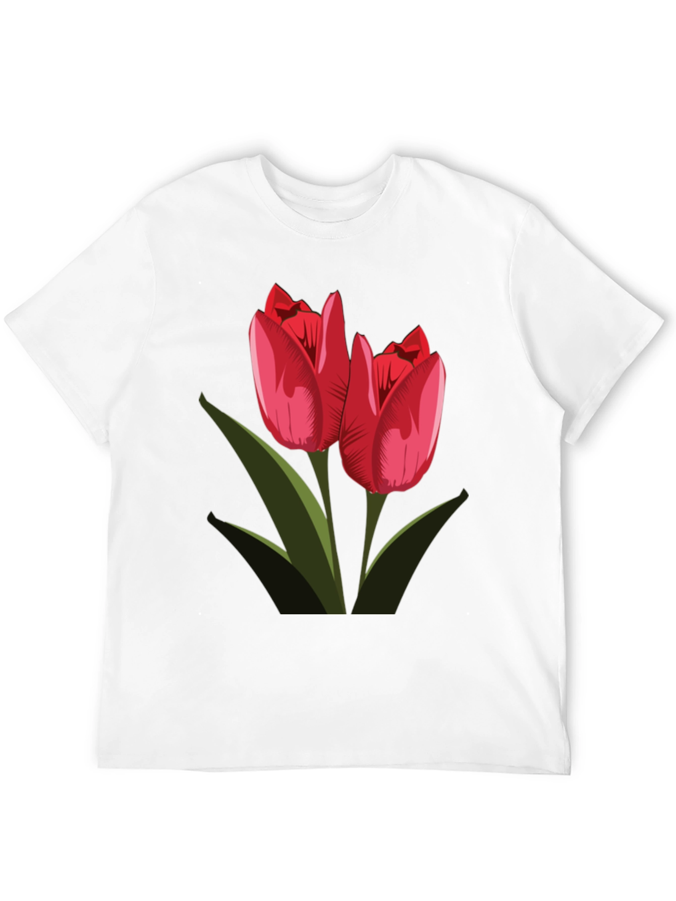 Tulip Graphic Black T-Shirt