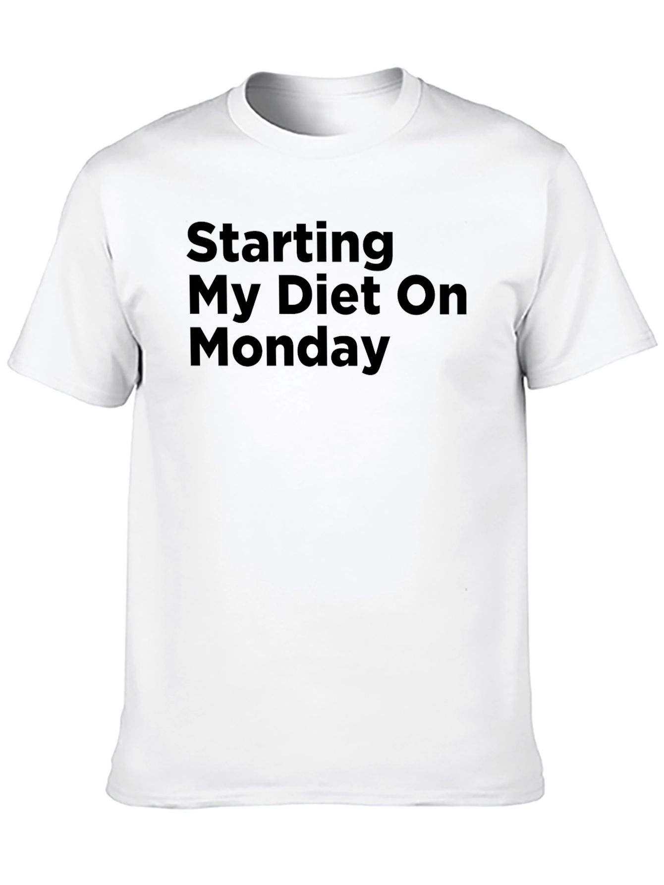 Starting My Diet On Monday Black T-Shirt