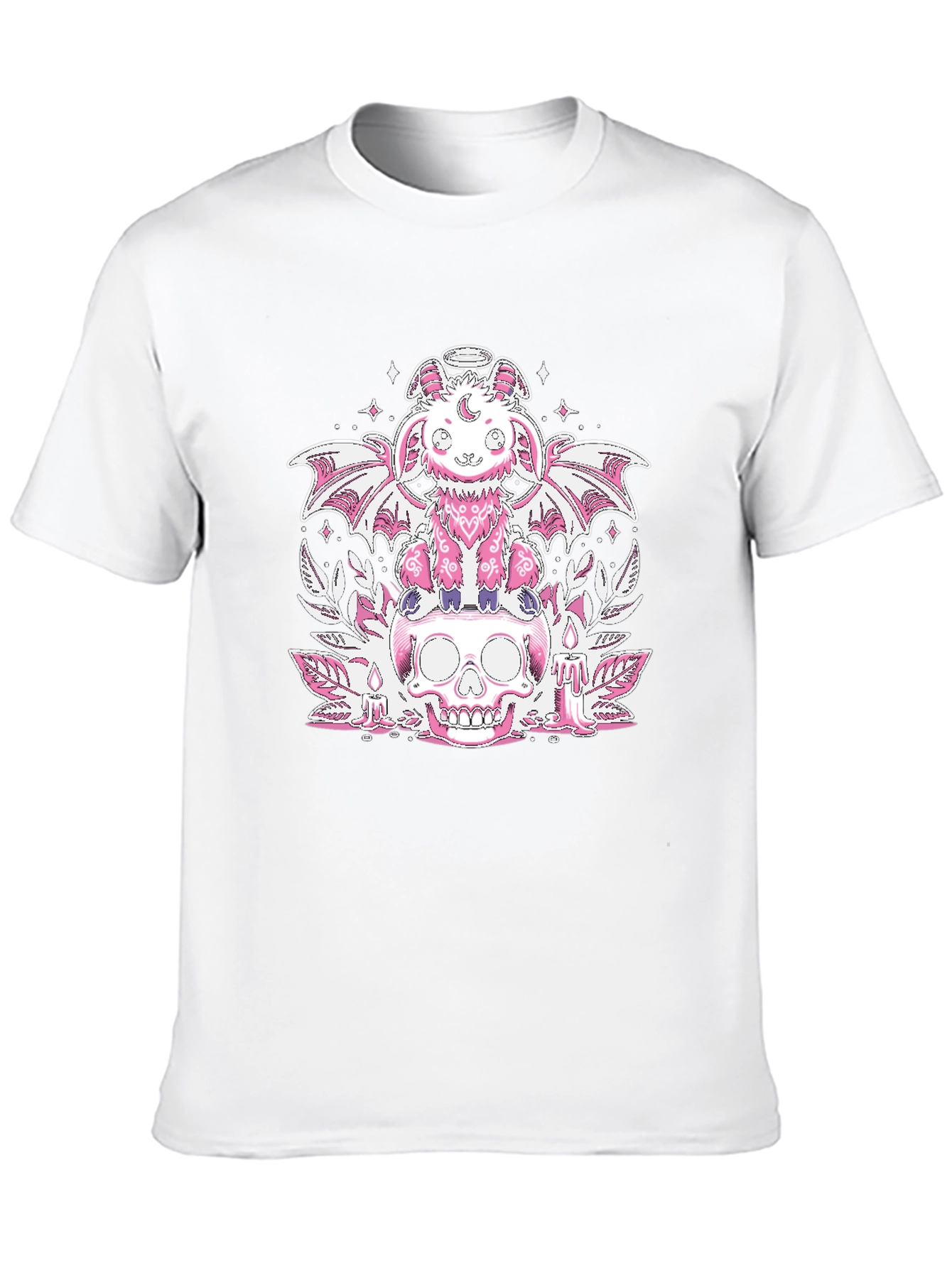 Cute Pastel Goth Skull T-Shirt - Black