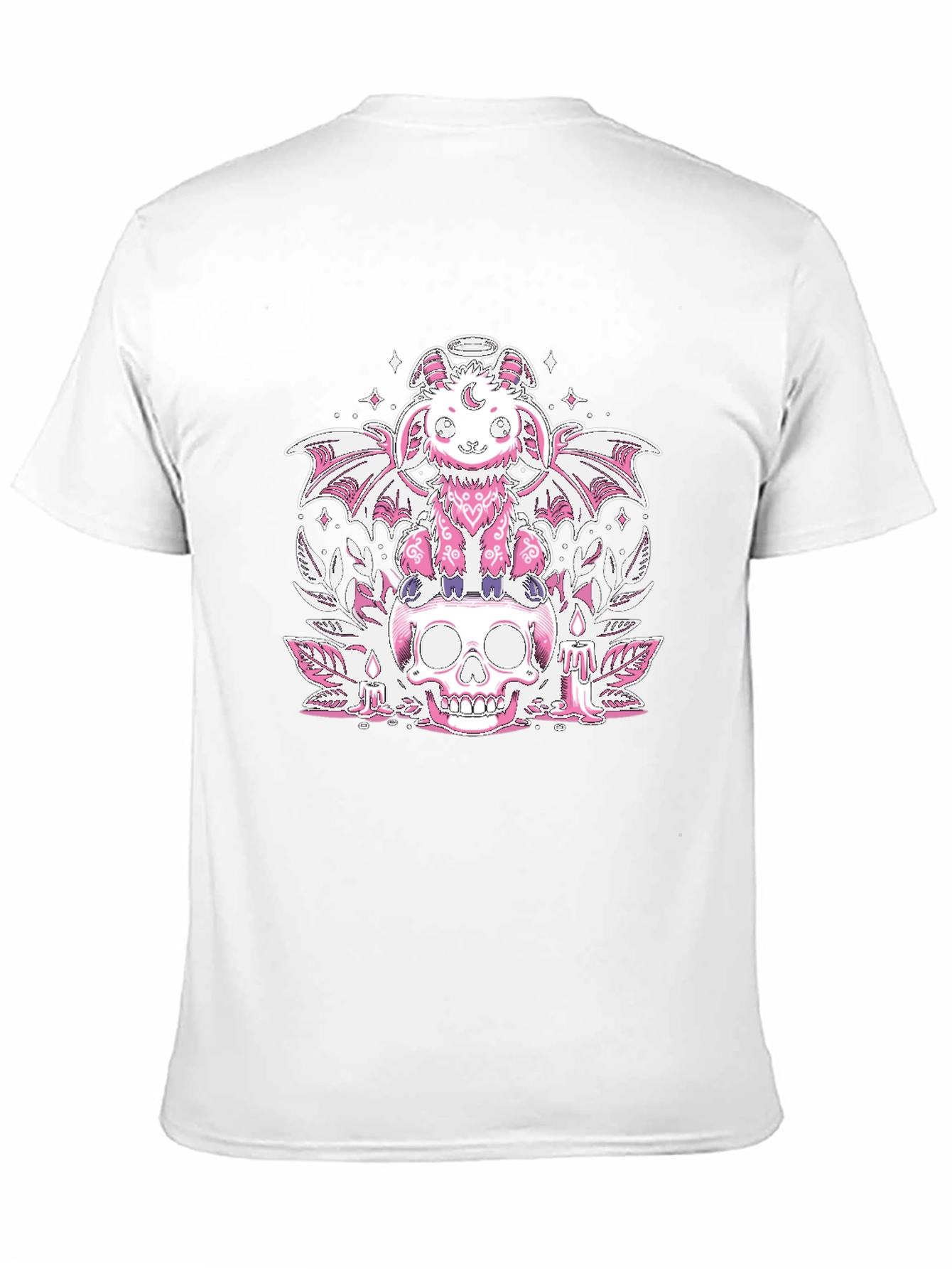 Cute Pastel Goth Skull T-Shirt - Black