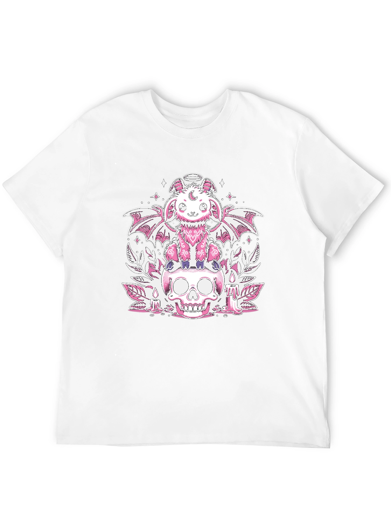Cute Pastel Goth Skull T-Shirt - Black