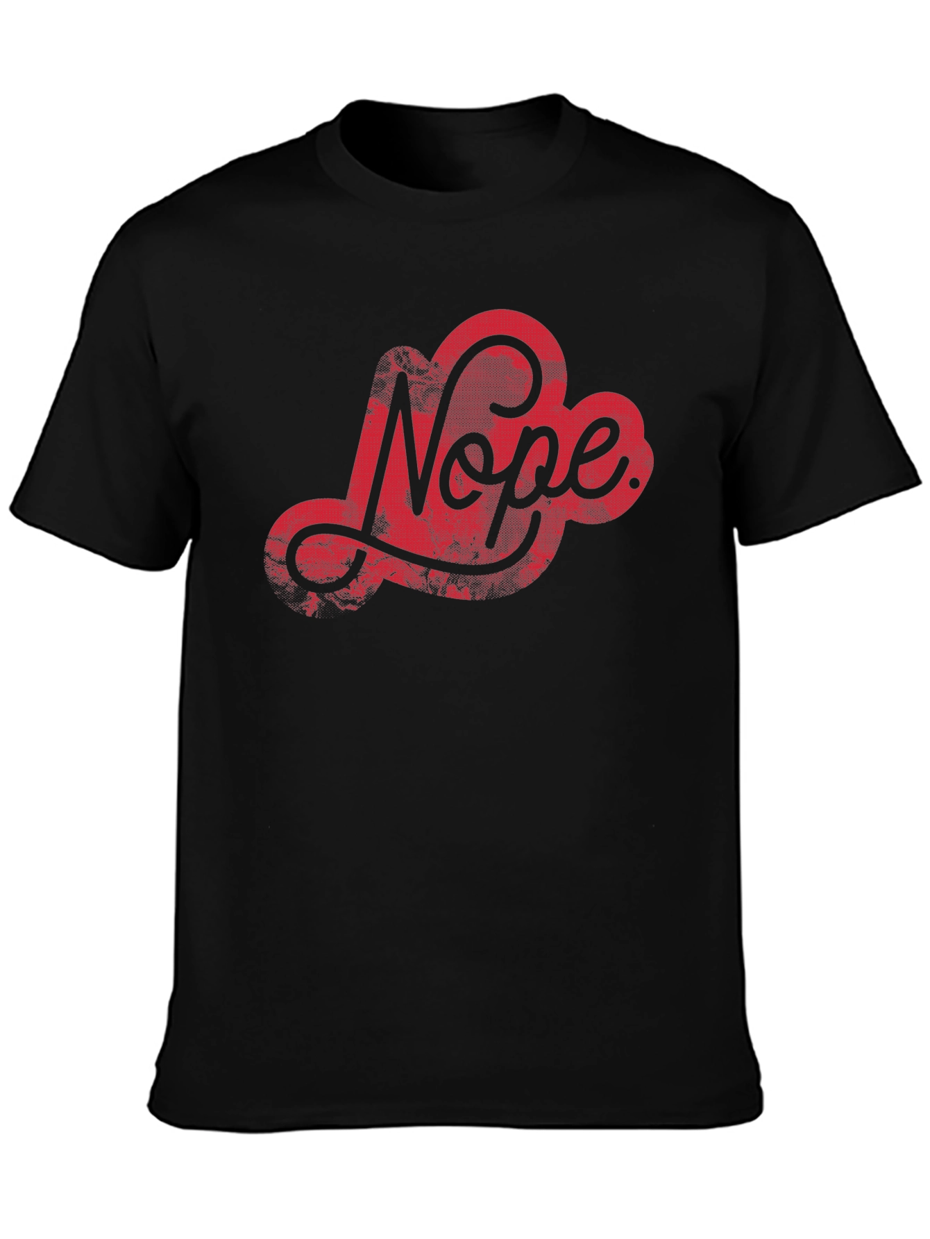 Nope Graphic Tee - Stylish Black Cotton T-Shirt