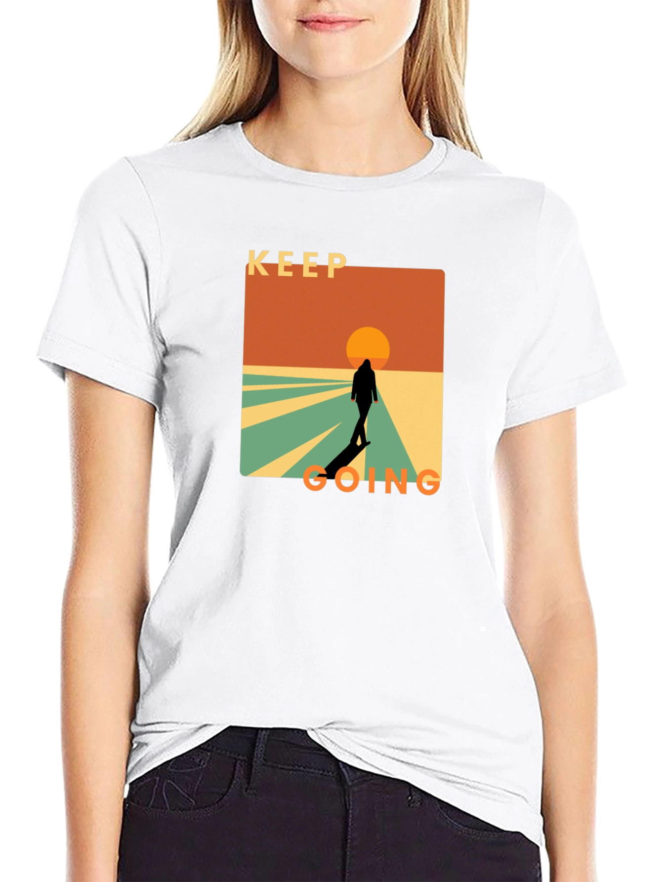 Keep Going Graphic T-Shirt - Motivational Design