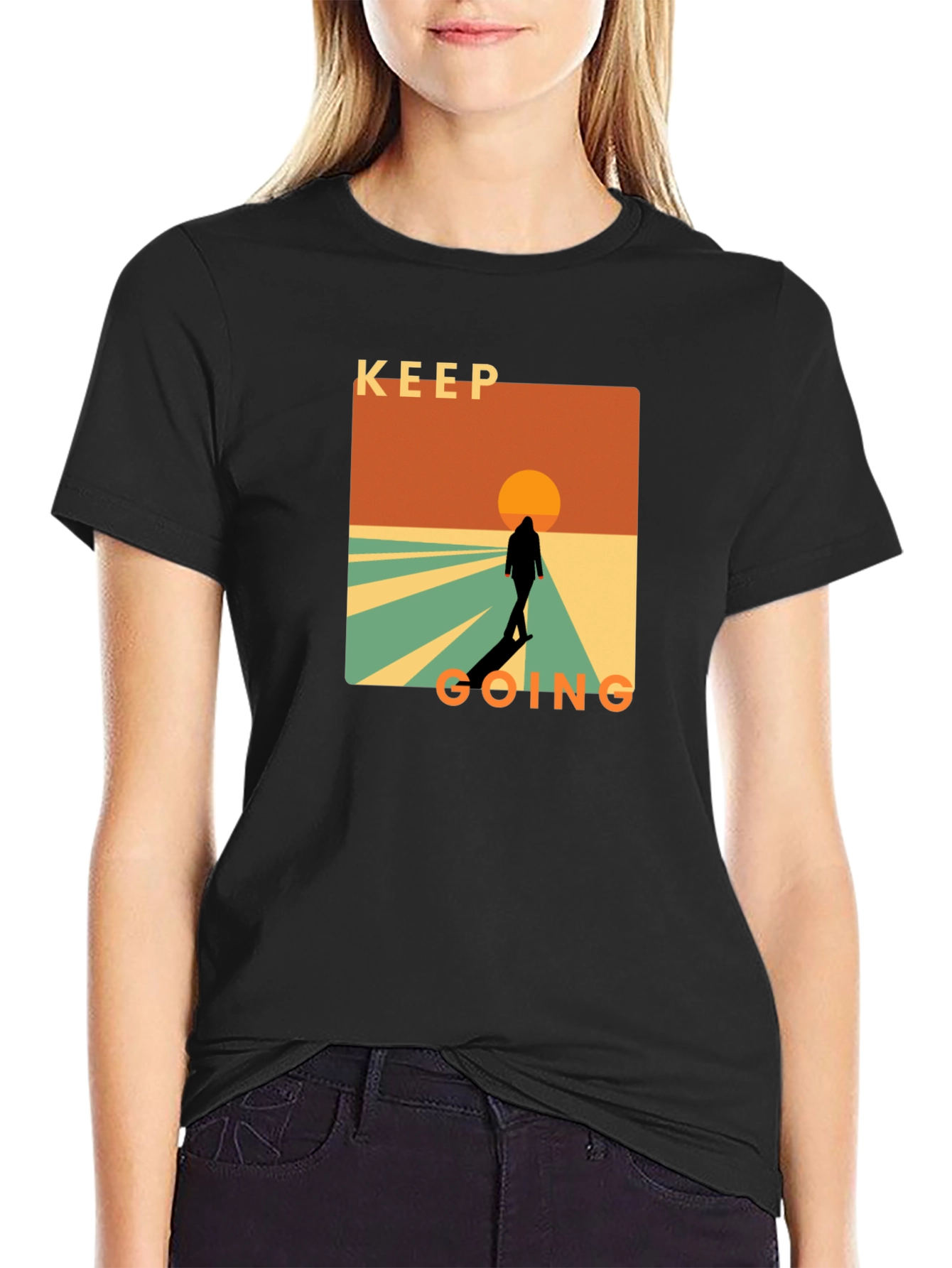 Keep Going Graphic T-Shirt - Motivational Design