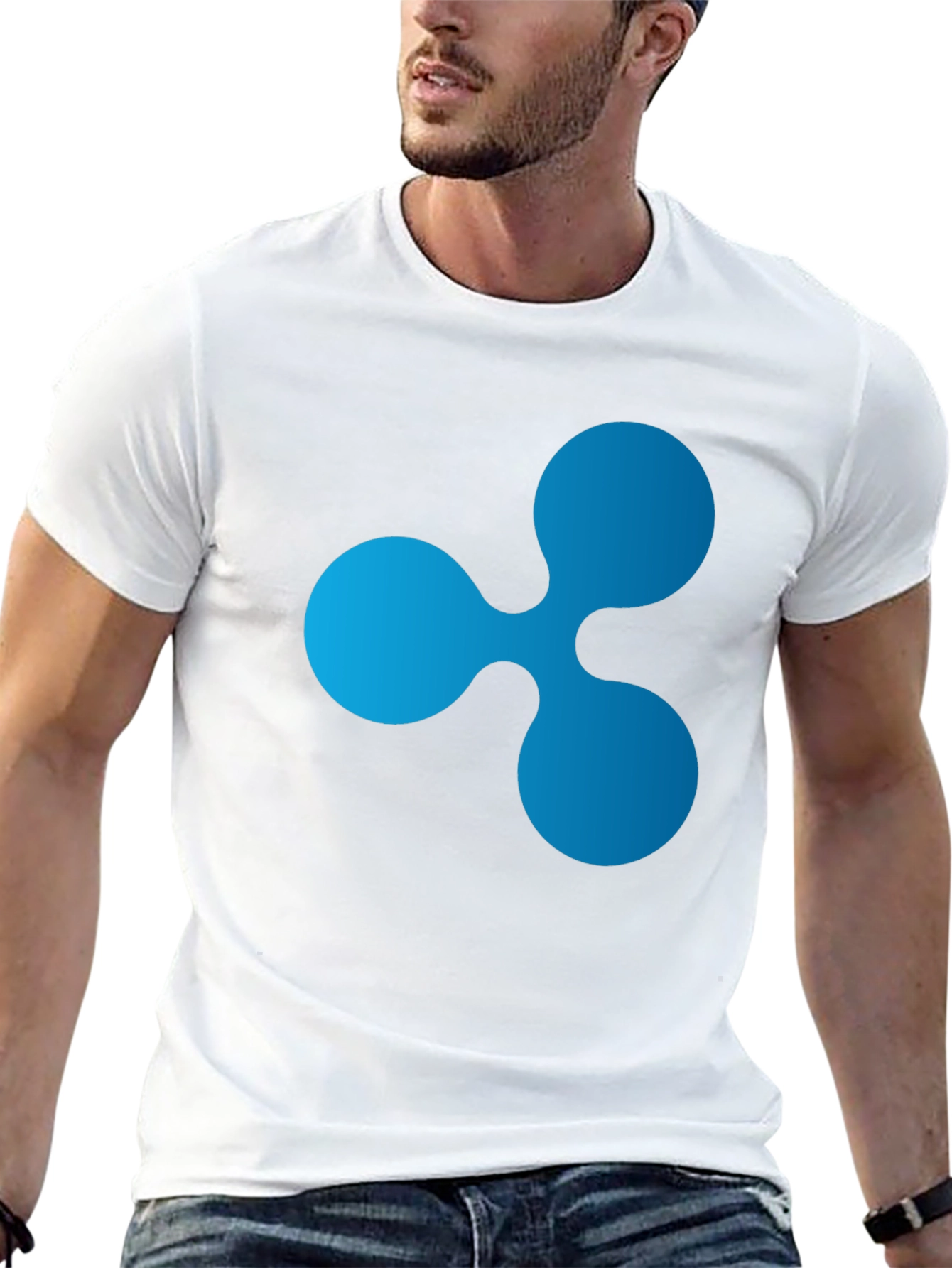 Ripple Crypto Logo Black T-Shirt