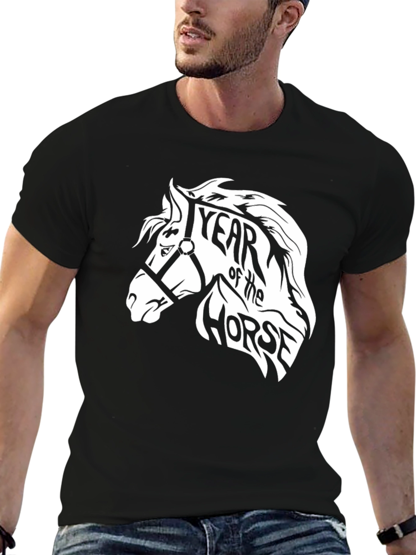 Year of the Horse Graphic T-Shirt - Black