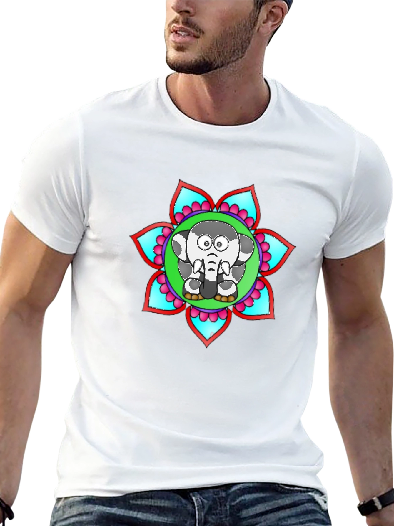 Elephant Mandala T-Shirt - Unique Graphic Tee