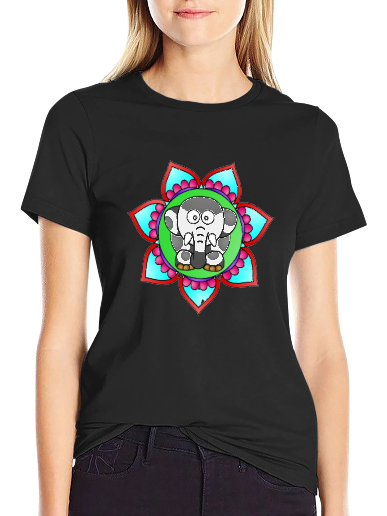 Elephant Mandala T-Shirt - Unique Graphic Tee