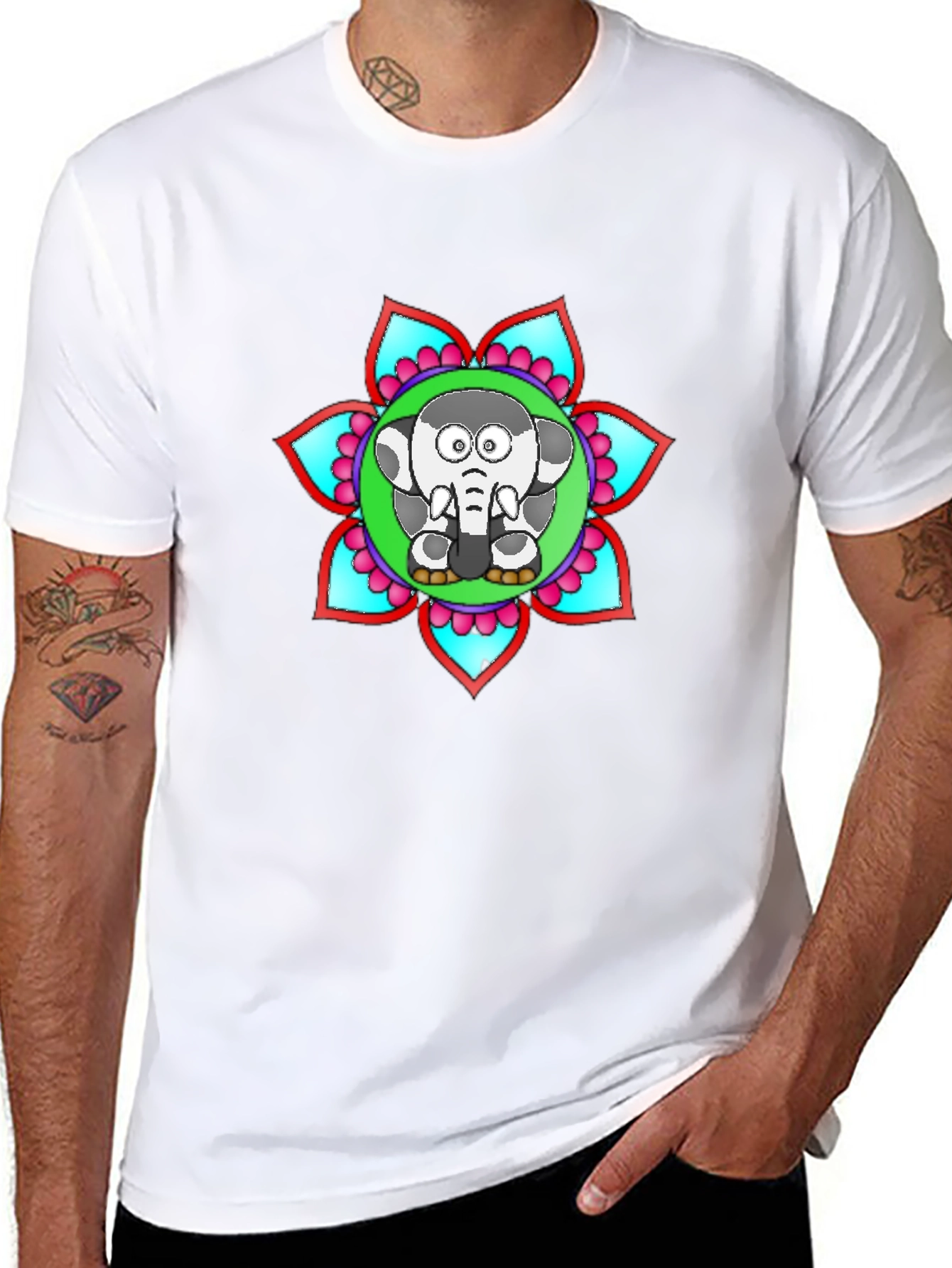 Elephant Mandala T-Shirt - Unique Graphic Tee
