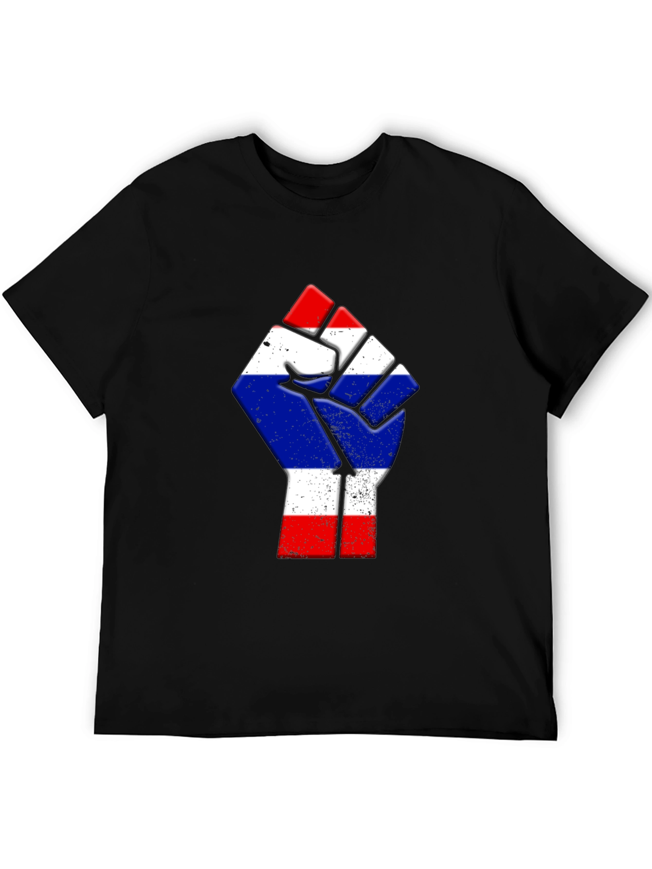 Thailand Flag Fist Black T-Shirt
