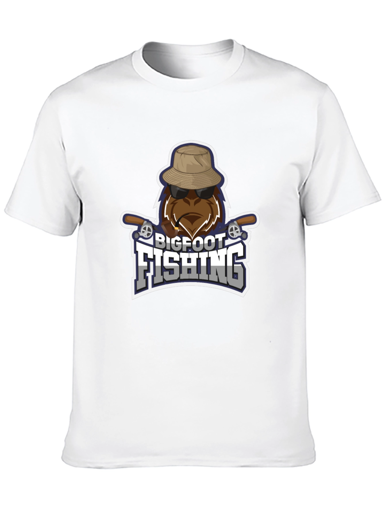 Bigfoot Fishing Black T-Shirt
