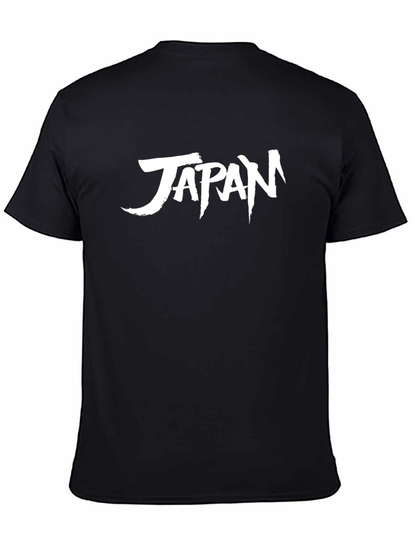 Japan Graphic Tee - Black Cotton Casual T-Shirt