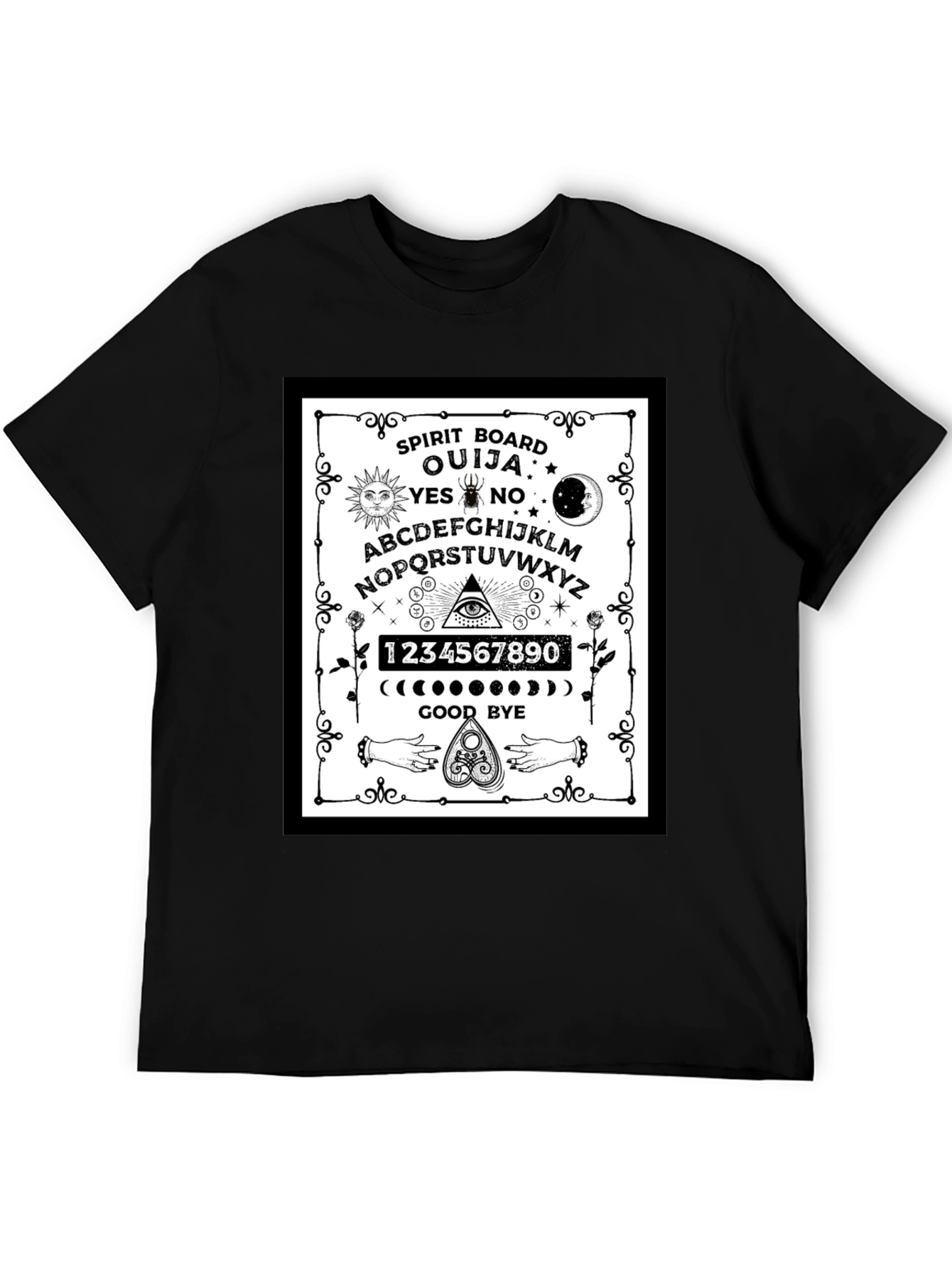 Ouija Spirit Board Graphic T-Shirt - Gothic Style
