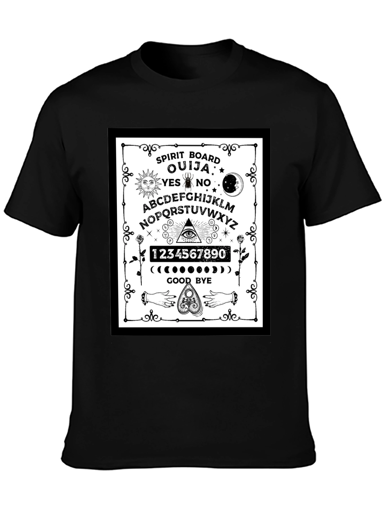 Ouija Spirit Board Graphic T-Shirt - Gothic Style