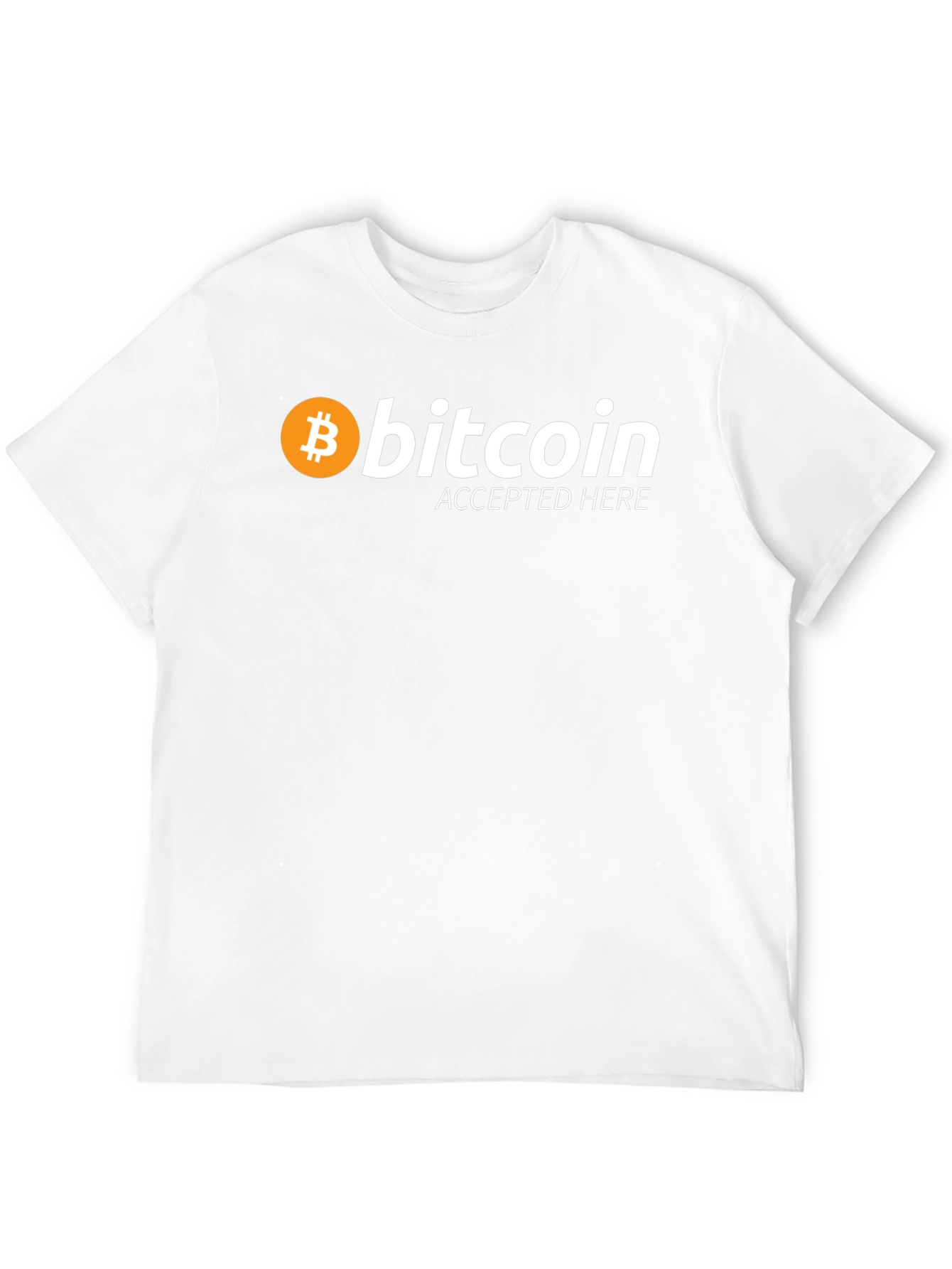 Bitcoin Accepted Here T-Shirt Crypto Currency BTC