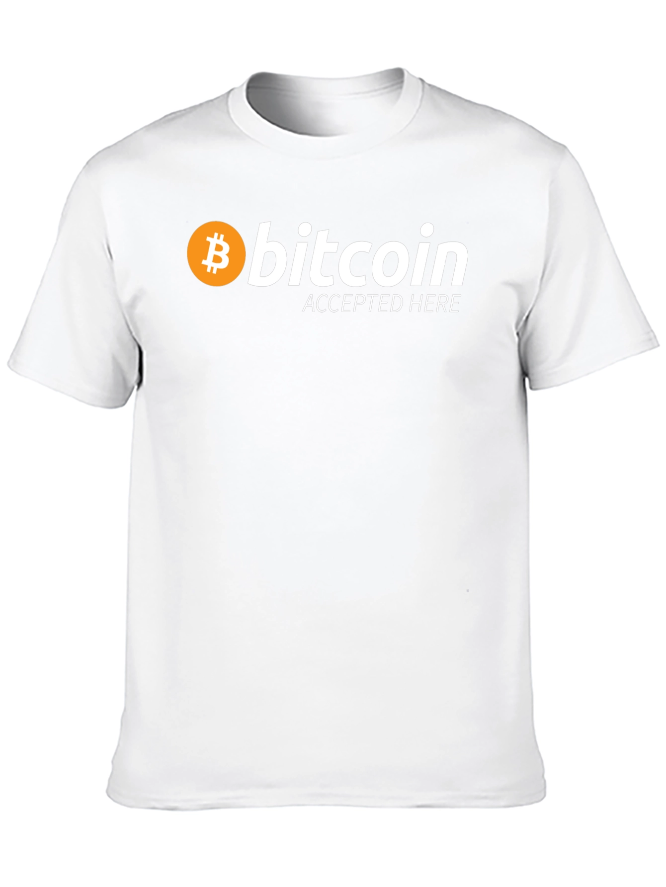 Bitcoin Accepted Here T-Shirt Crypto Currency BTC