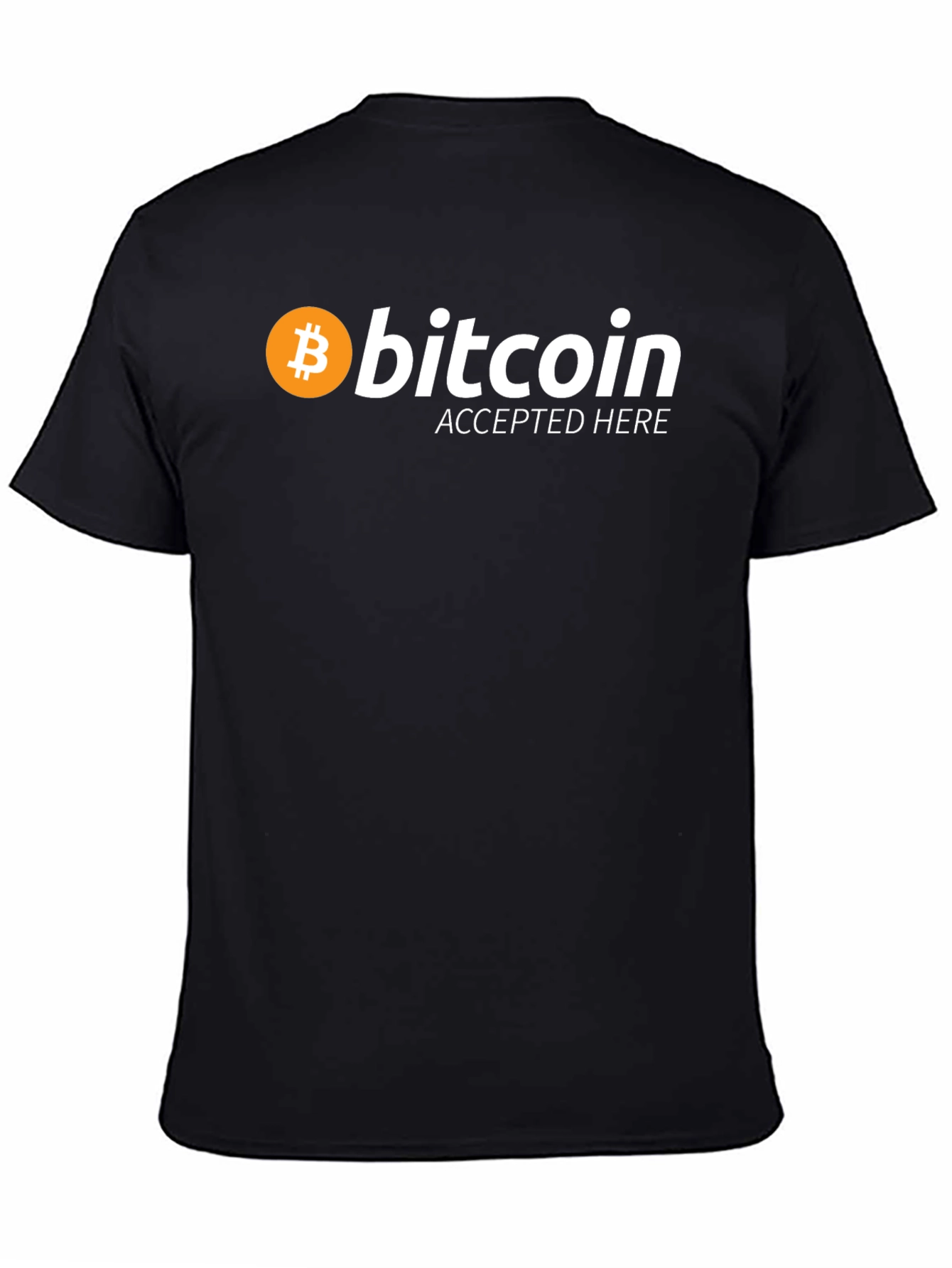 Bitcoin Accepted Here T-Shirt Crypto Currency BTC