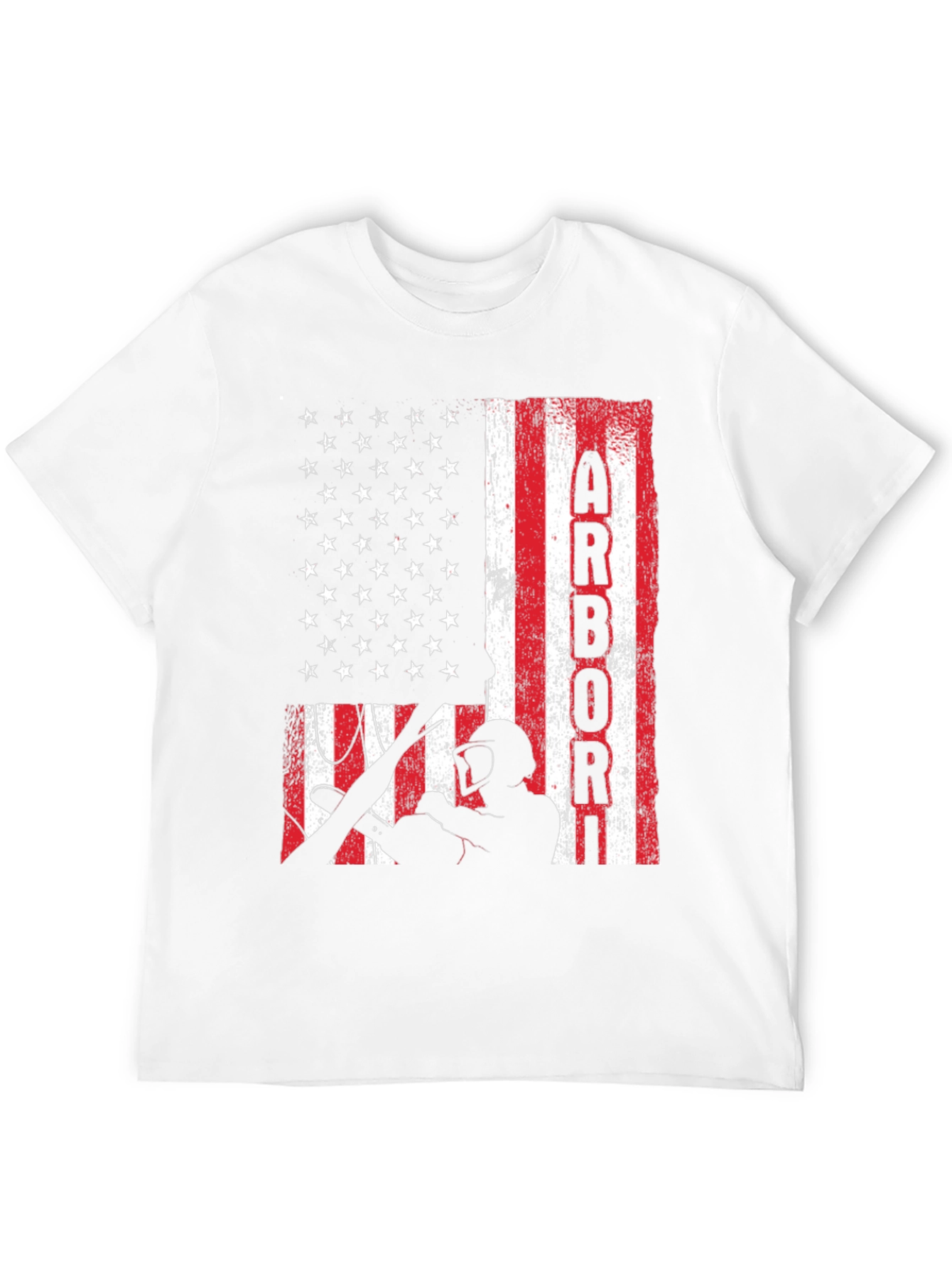 Arborist American Flag T-Shirt - Tree Surgeon Pride