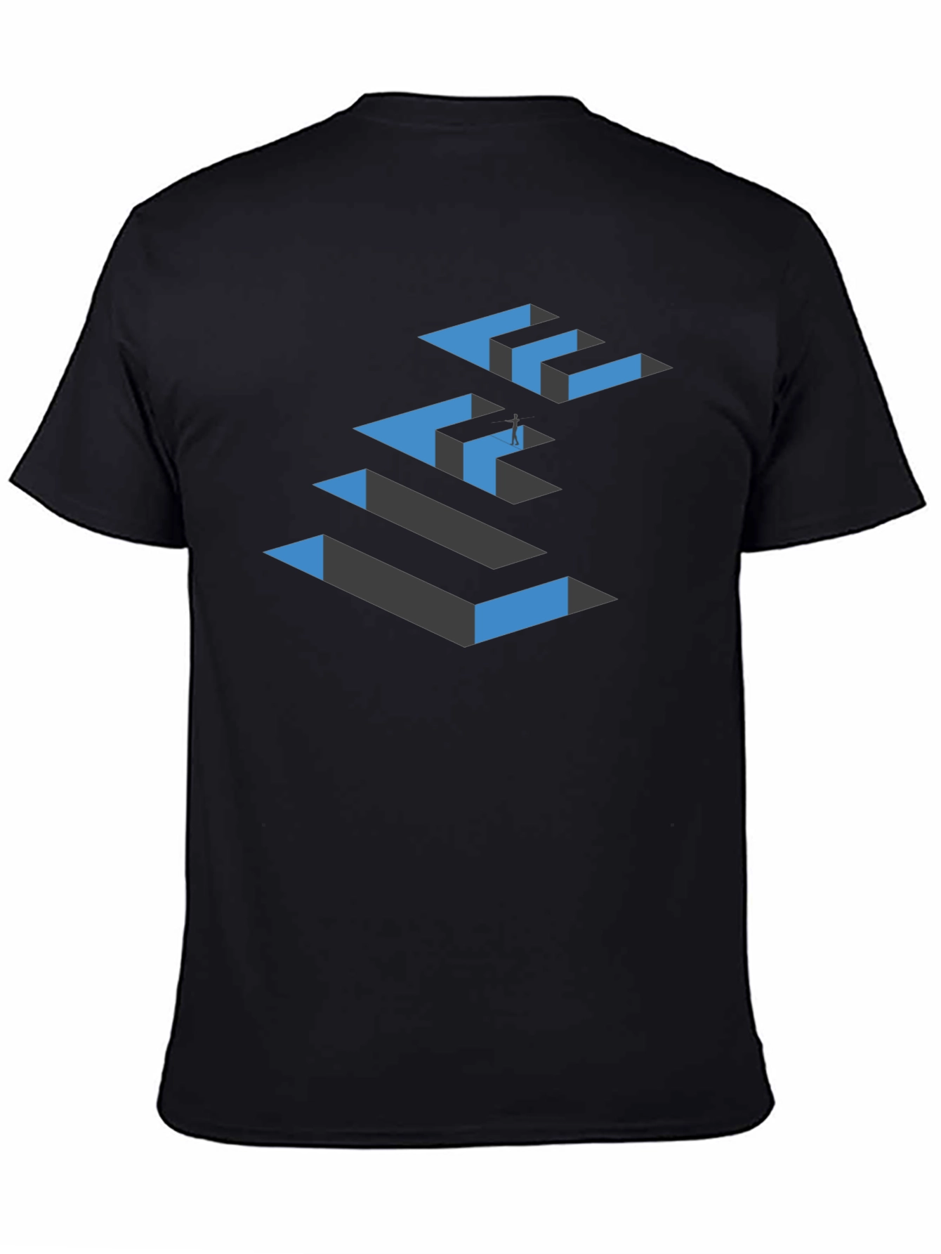 Life Maze Graphic Tee - Black Crew Neck