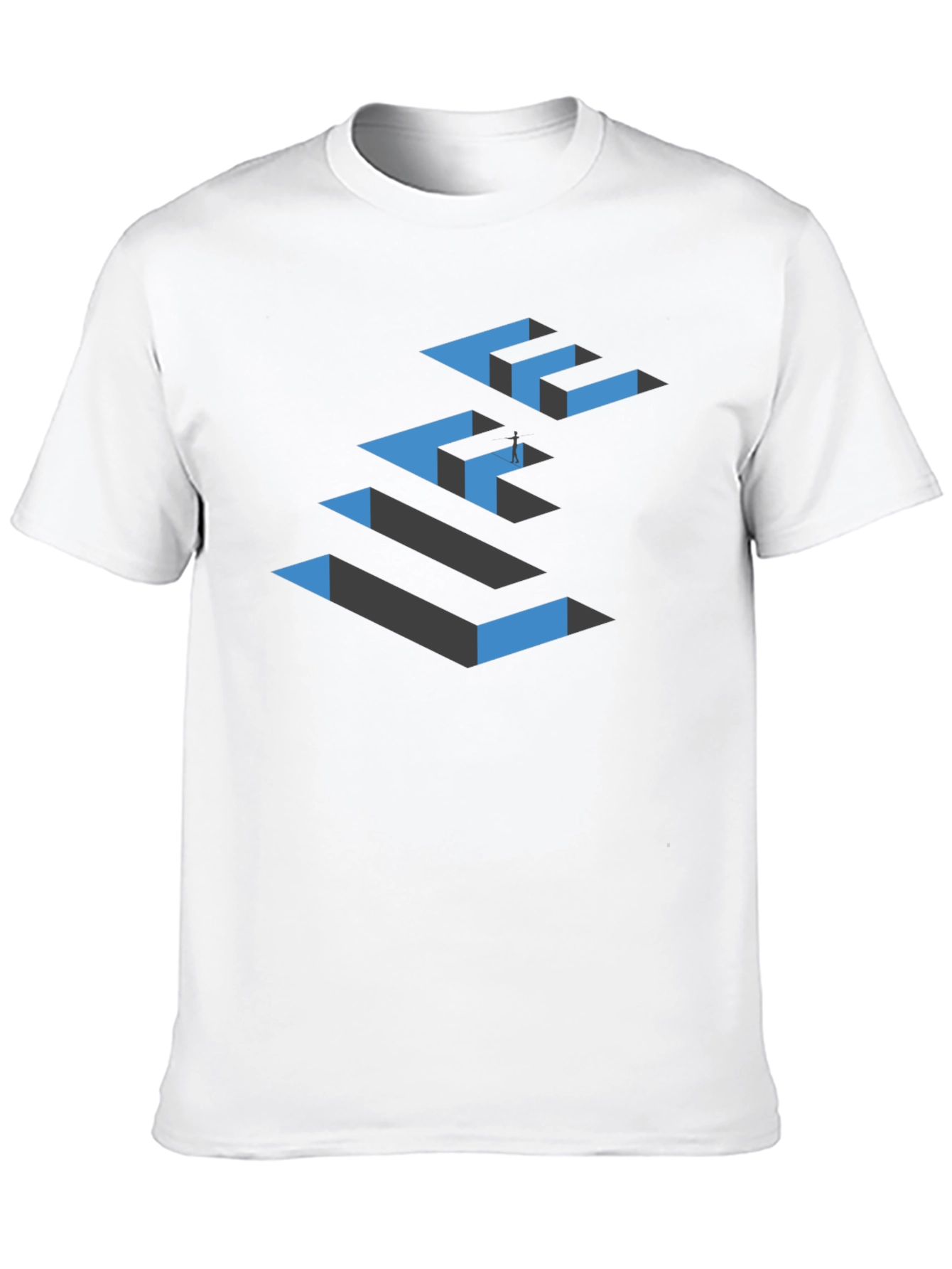 Life Maze Graphic Tee - Black Crew Neck