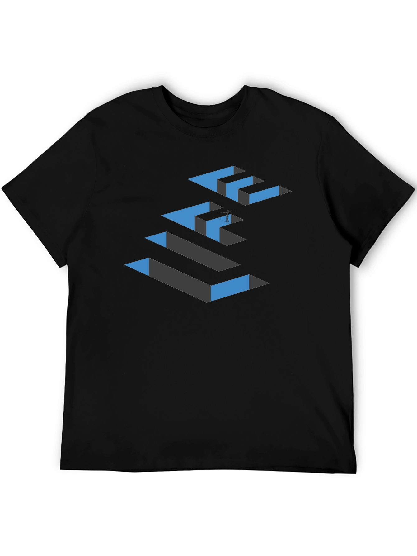 Life Maze Graphic Tee - Black Crew Neck