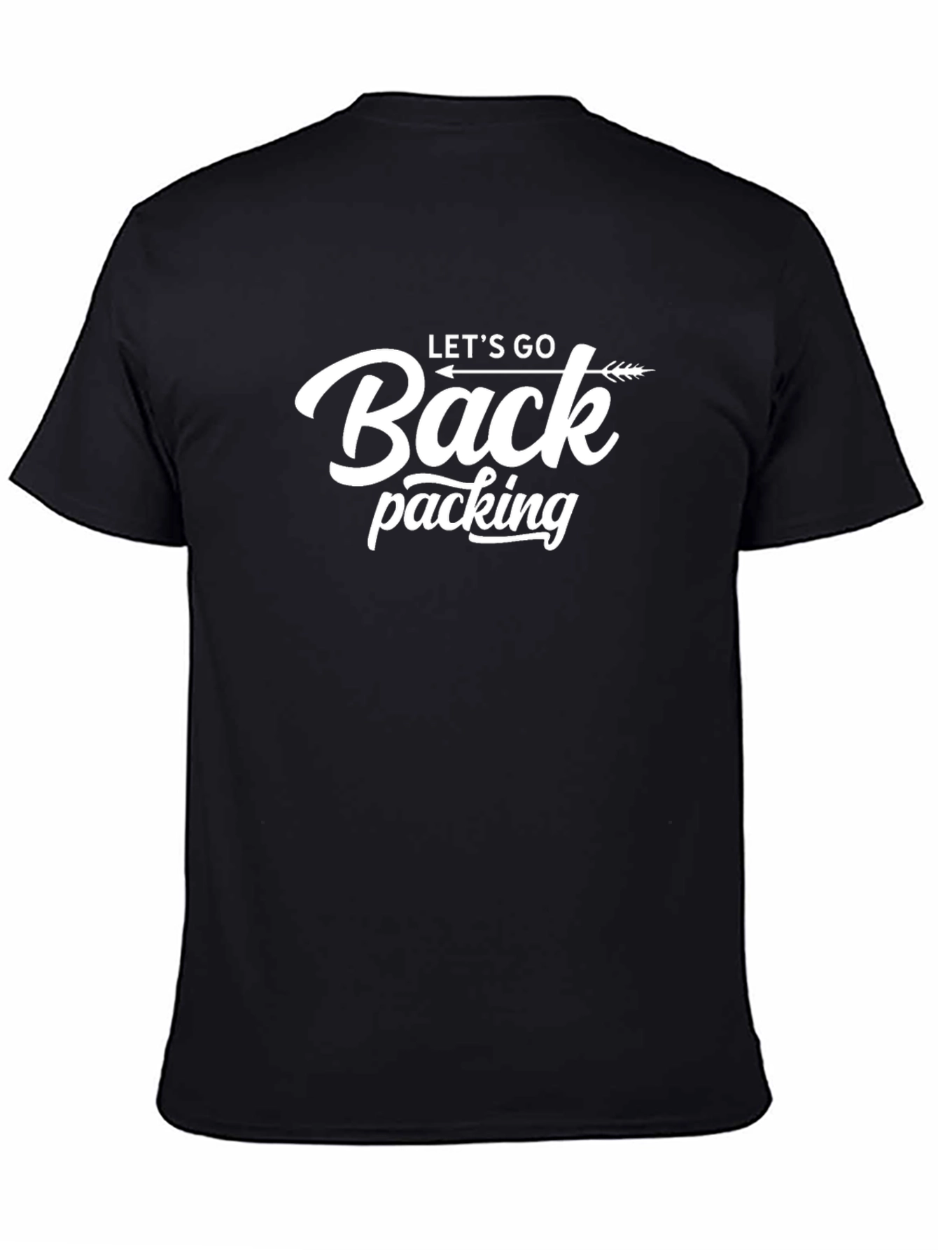 Lets Go Backpacking Black T-Shirt